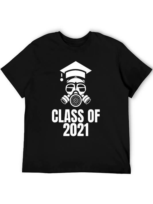 Class of 2021 Graduation Gas Mask Graphic Tee