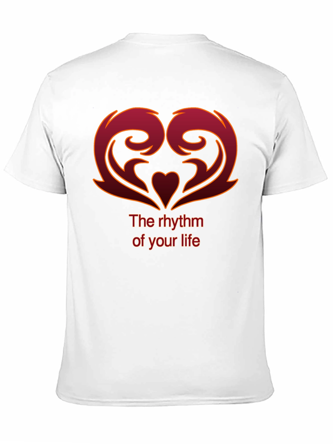 Rhythm of Life Graphic Tee - Modern Heart Design