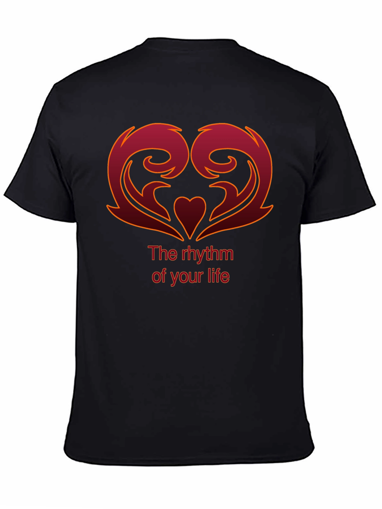 Rhythm of Life Graphic Tee - Modern Heart Design