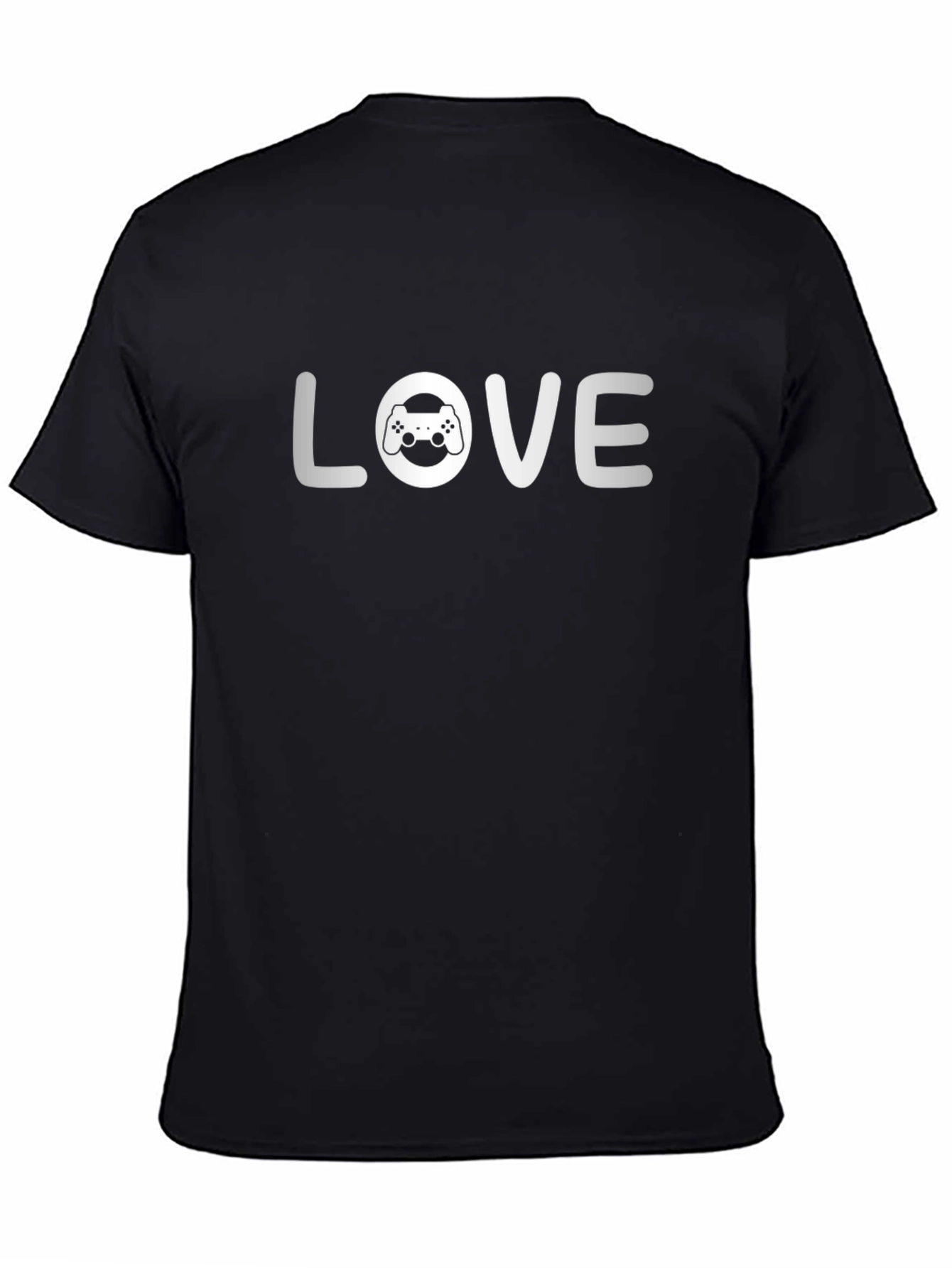 Love Gaming Graphic Tee - Black Cotton T-Shirt
