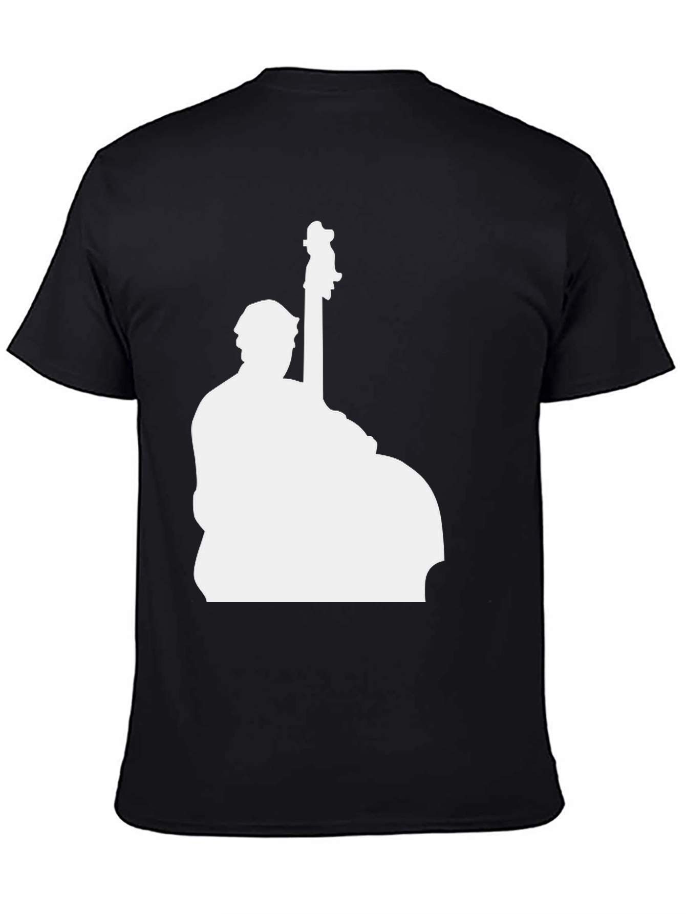 Bass Player Silhouette Black T-Shirt