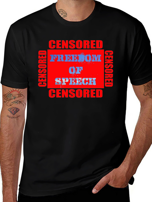 Censored Freedom of Speech Graphic T-Shirt