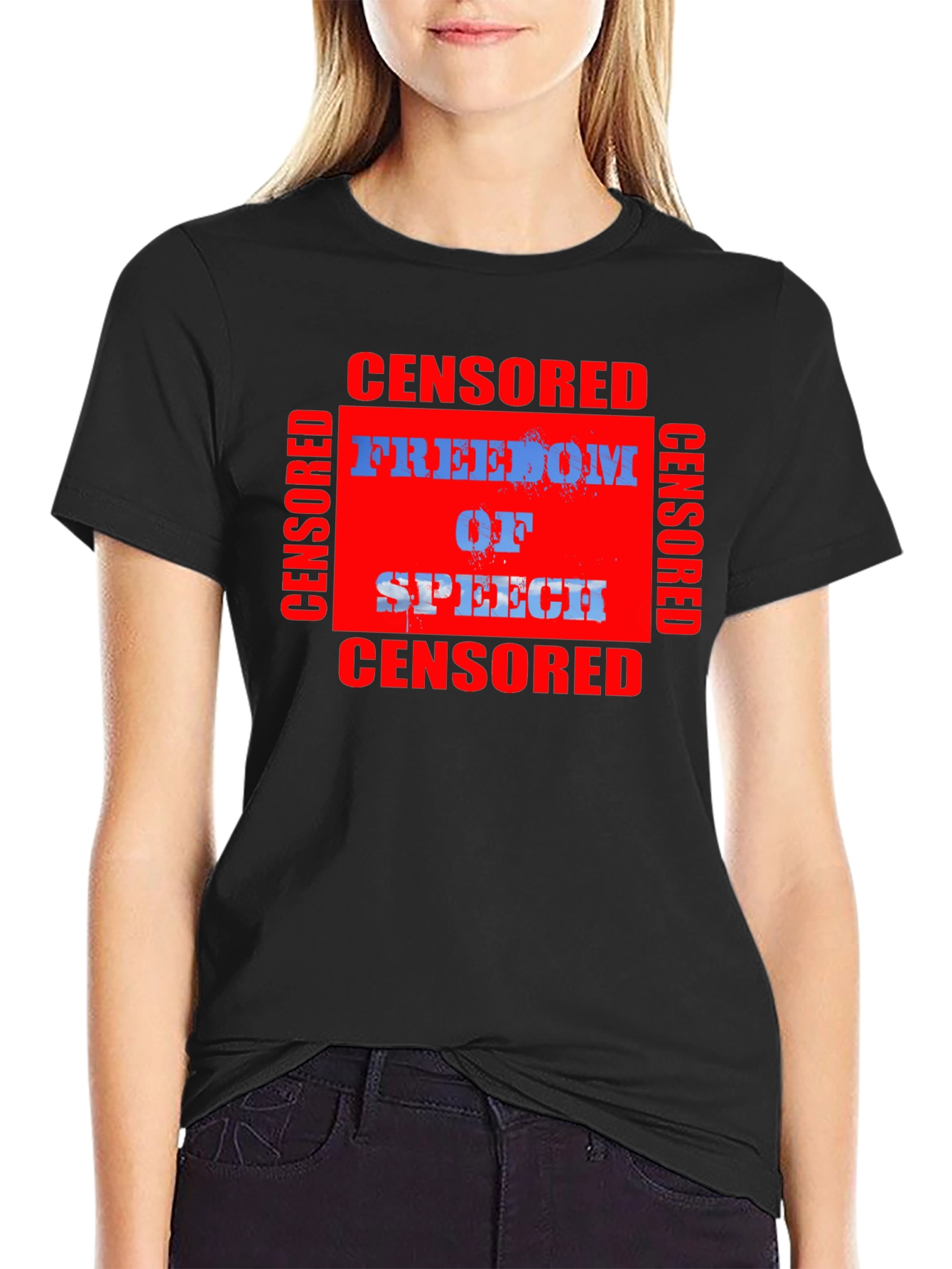 Censored Freedom of Speech Graphic T-Shirt