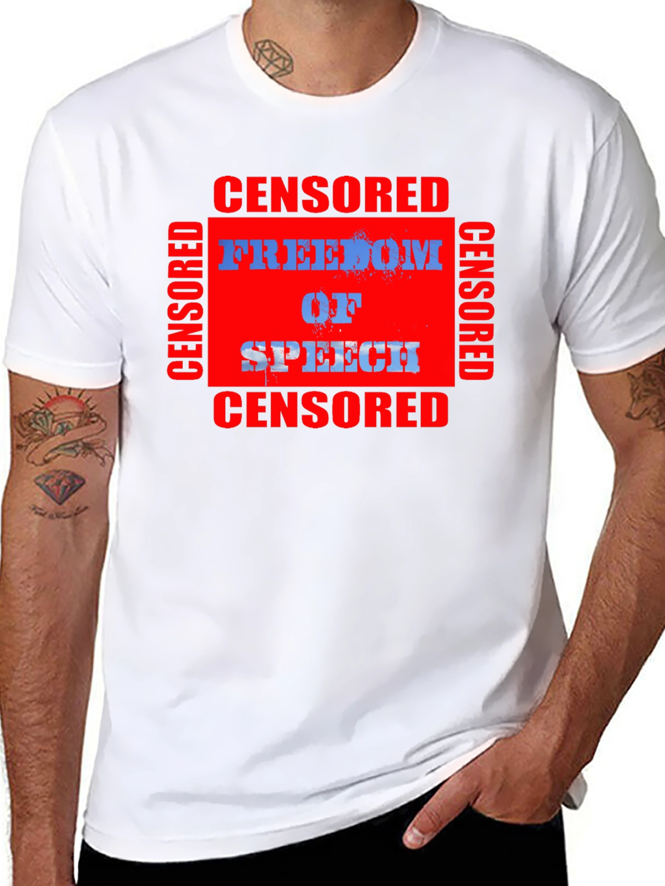 Censored Freedom of Speech Graphic T-Shirt