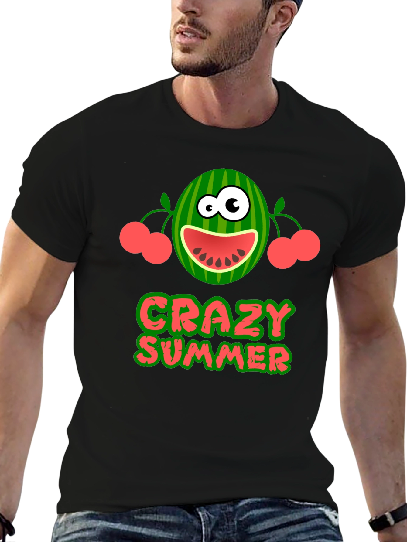 Crazy Summer Graphic Tee - Fun Watermelon Design