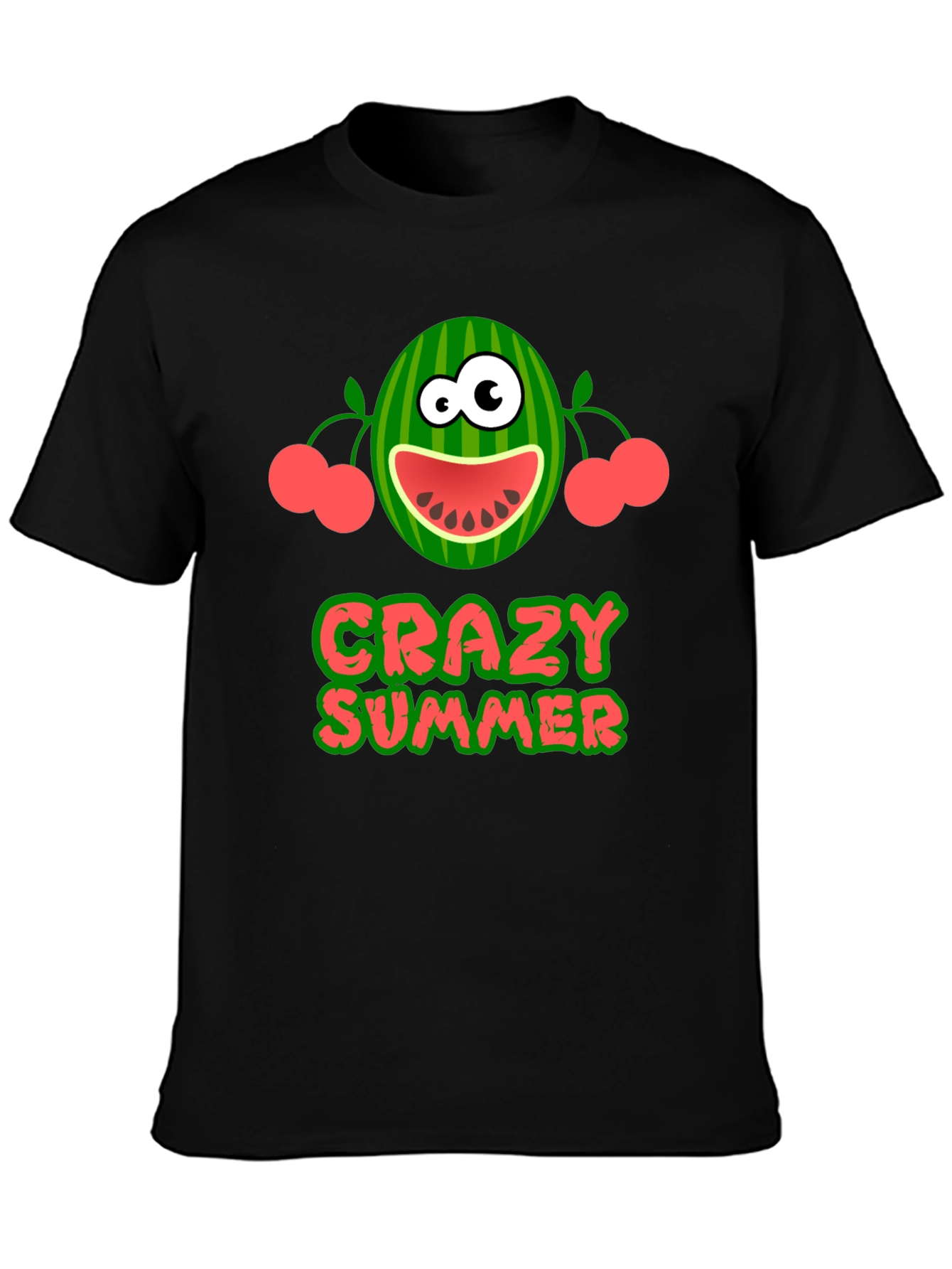 Crazy Summer Graphic Tee - Fun Watermelon Design