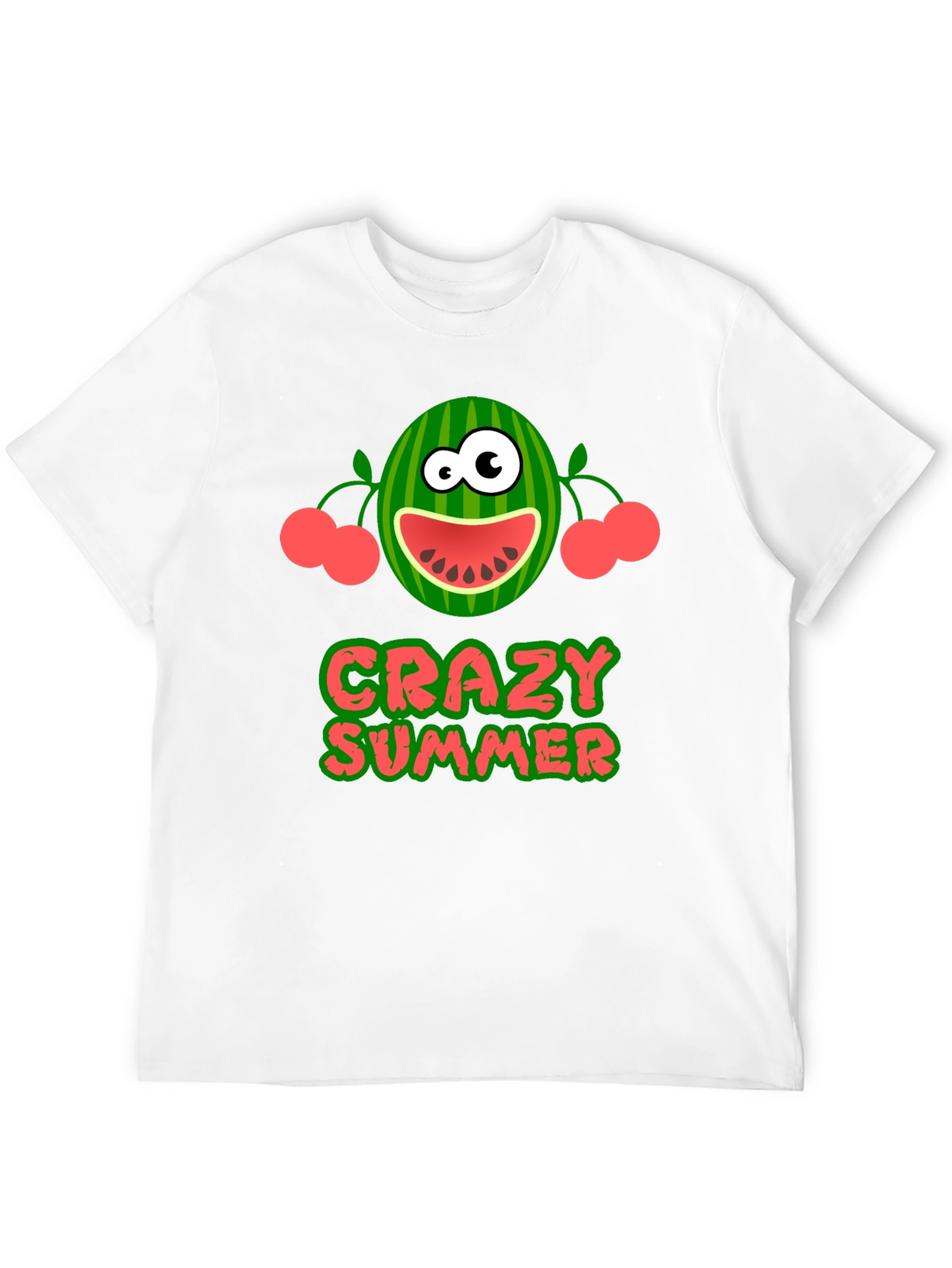 Crazy Summer Graphic Tee - Fun Watermelon Design