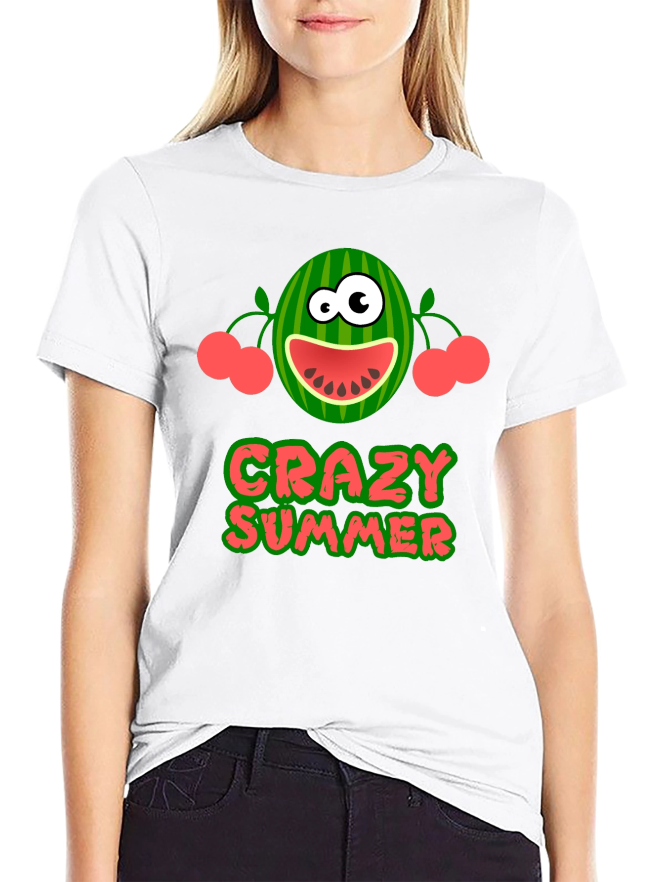 Crazy Summer Graphic Tee - Fun Watermelon Design
