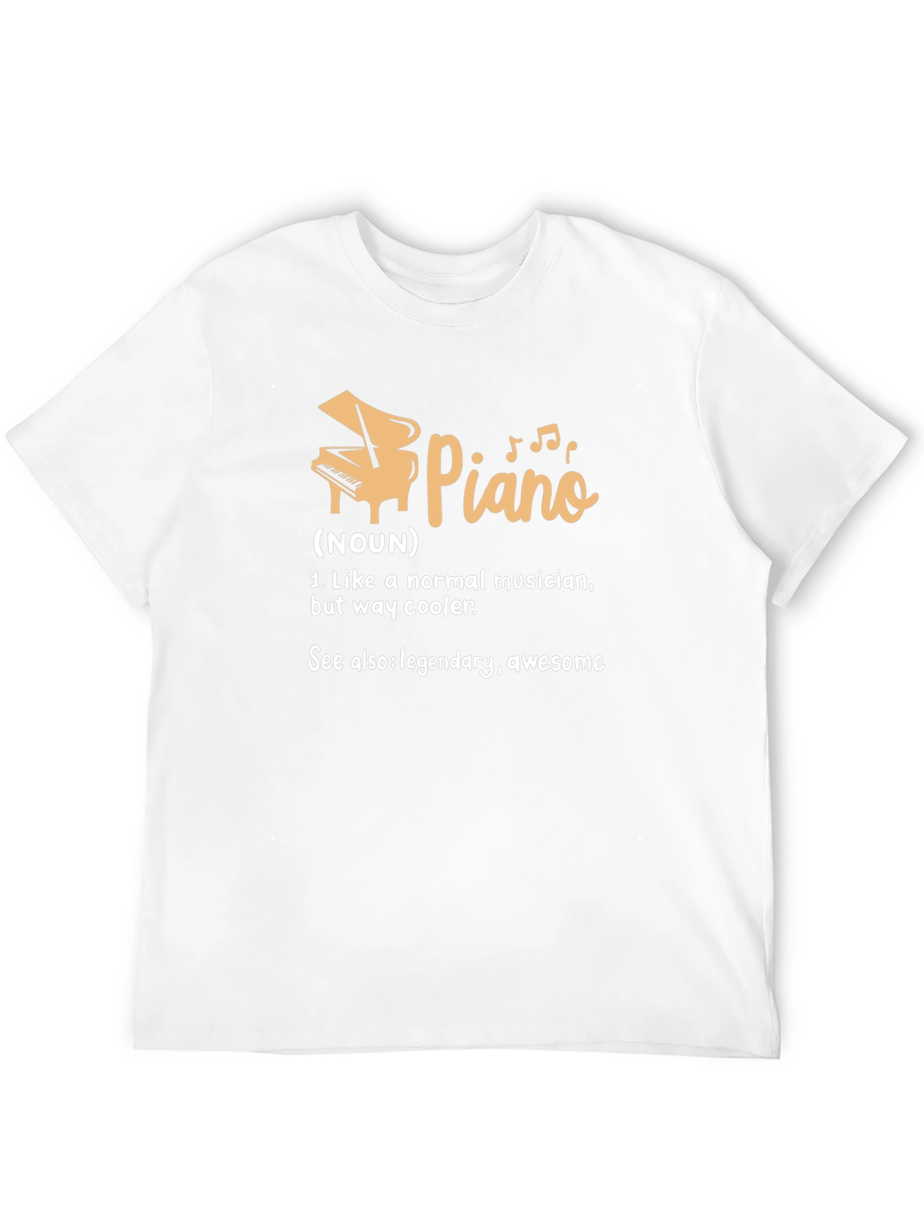 Piano Definition Graphic Tee - Musicians Cool Style