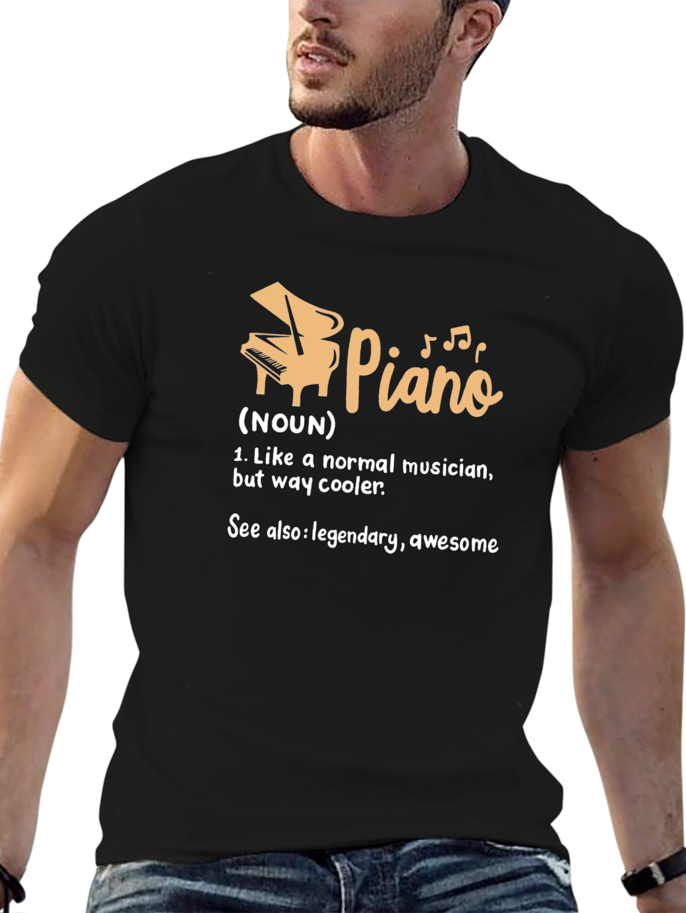 Piano Definition Graphic Tee - Musicians Cool Style