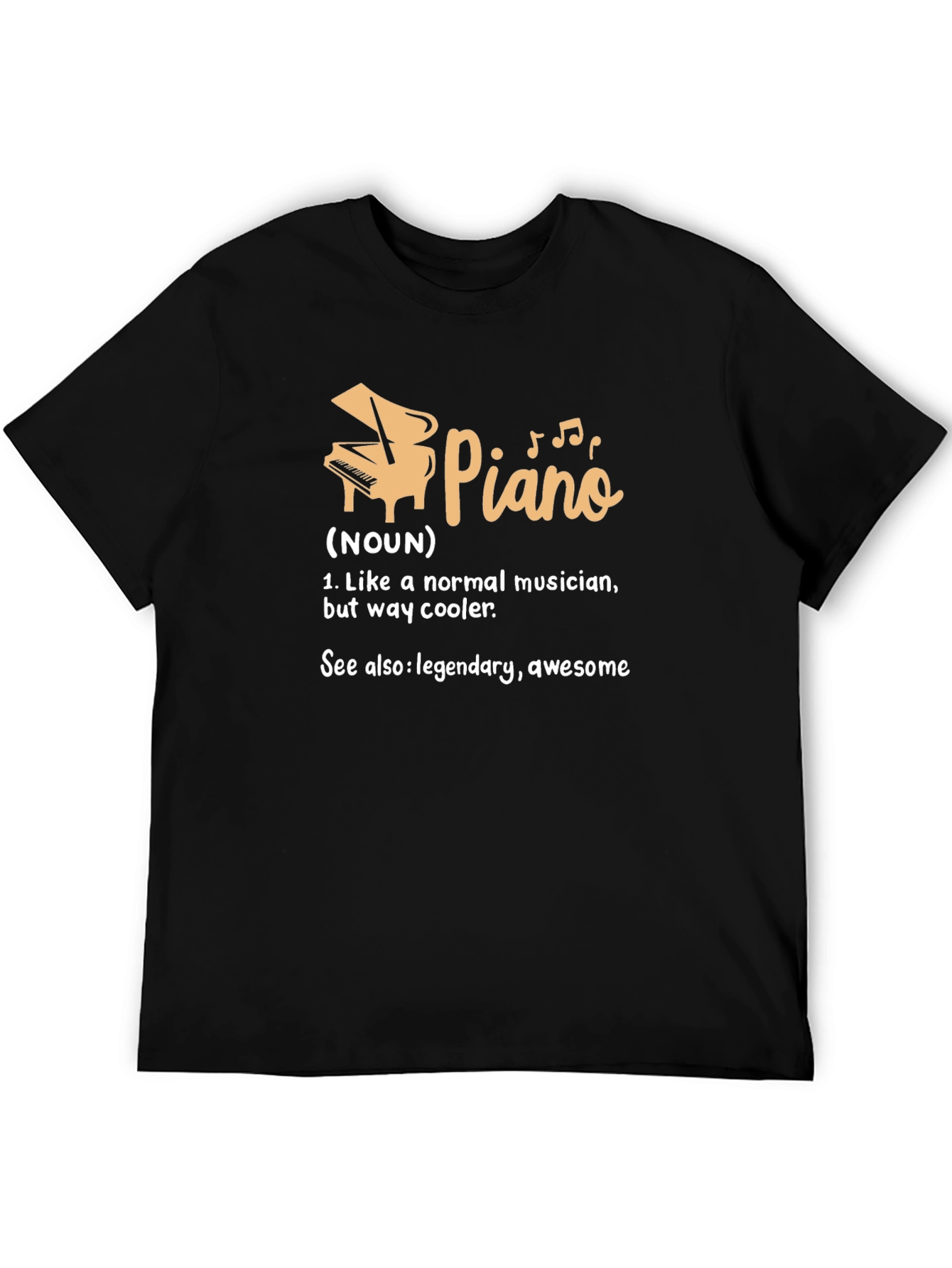 Piano Definition Graphic Tee - Musicians Cool Style
