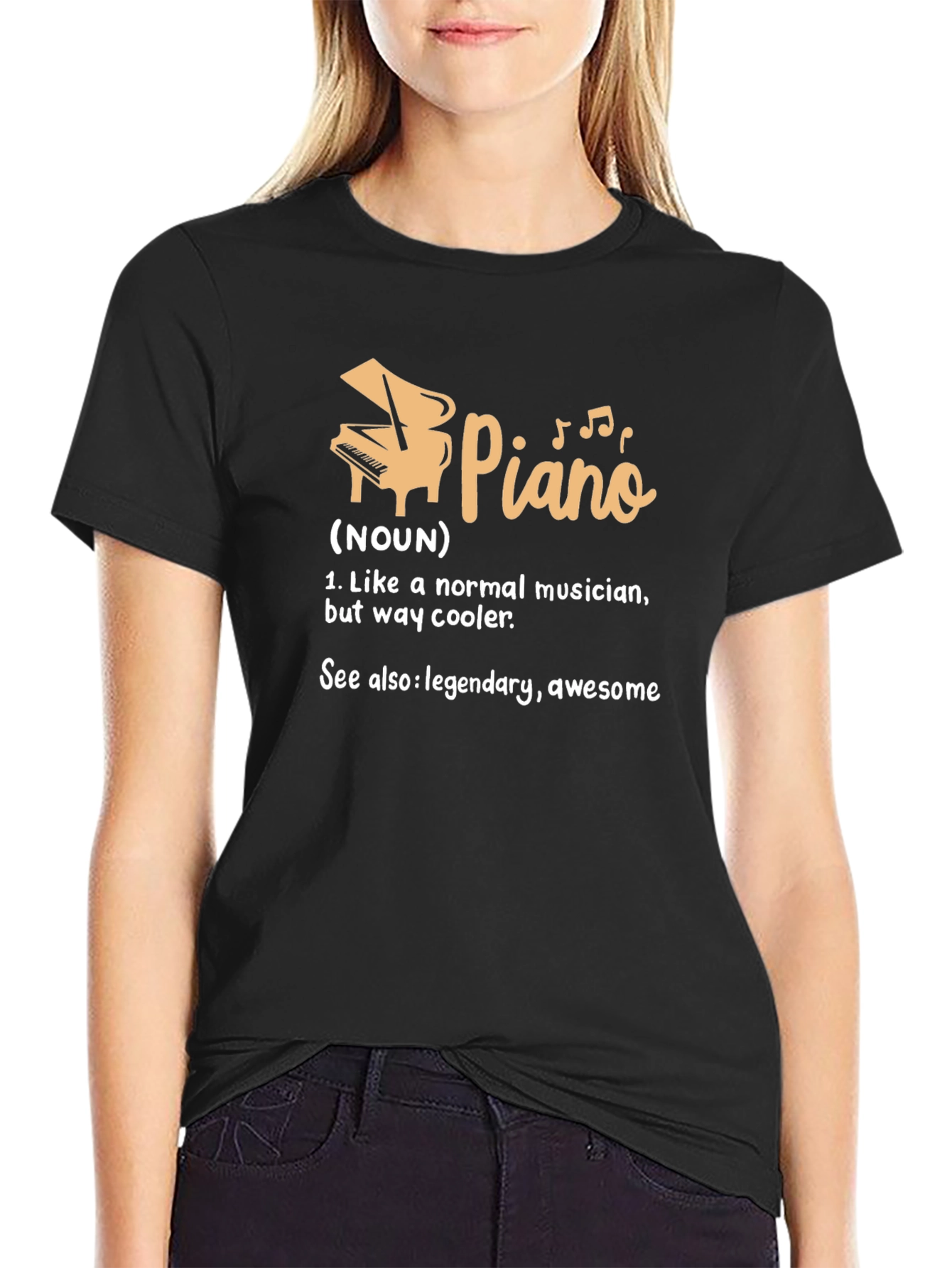 Piano Definition Graphic Tee - Musicians Cool Style