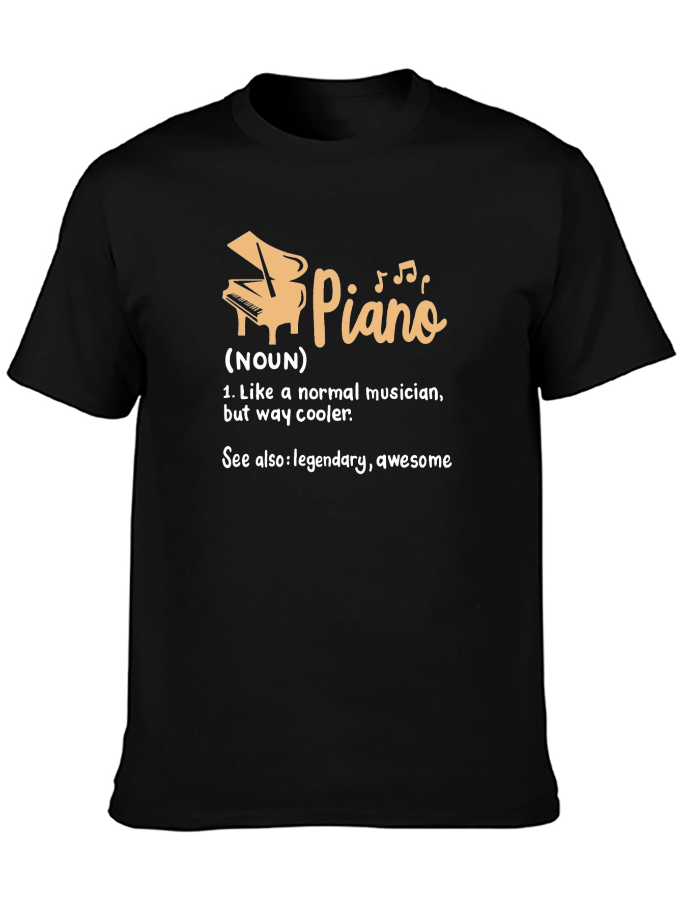 Piano Definition Graphic Tee - Musicians Cool Style