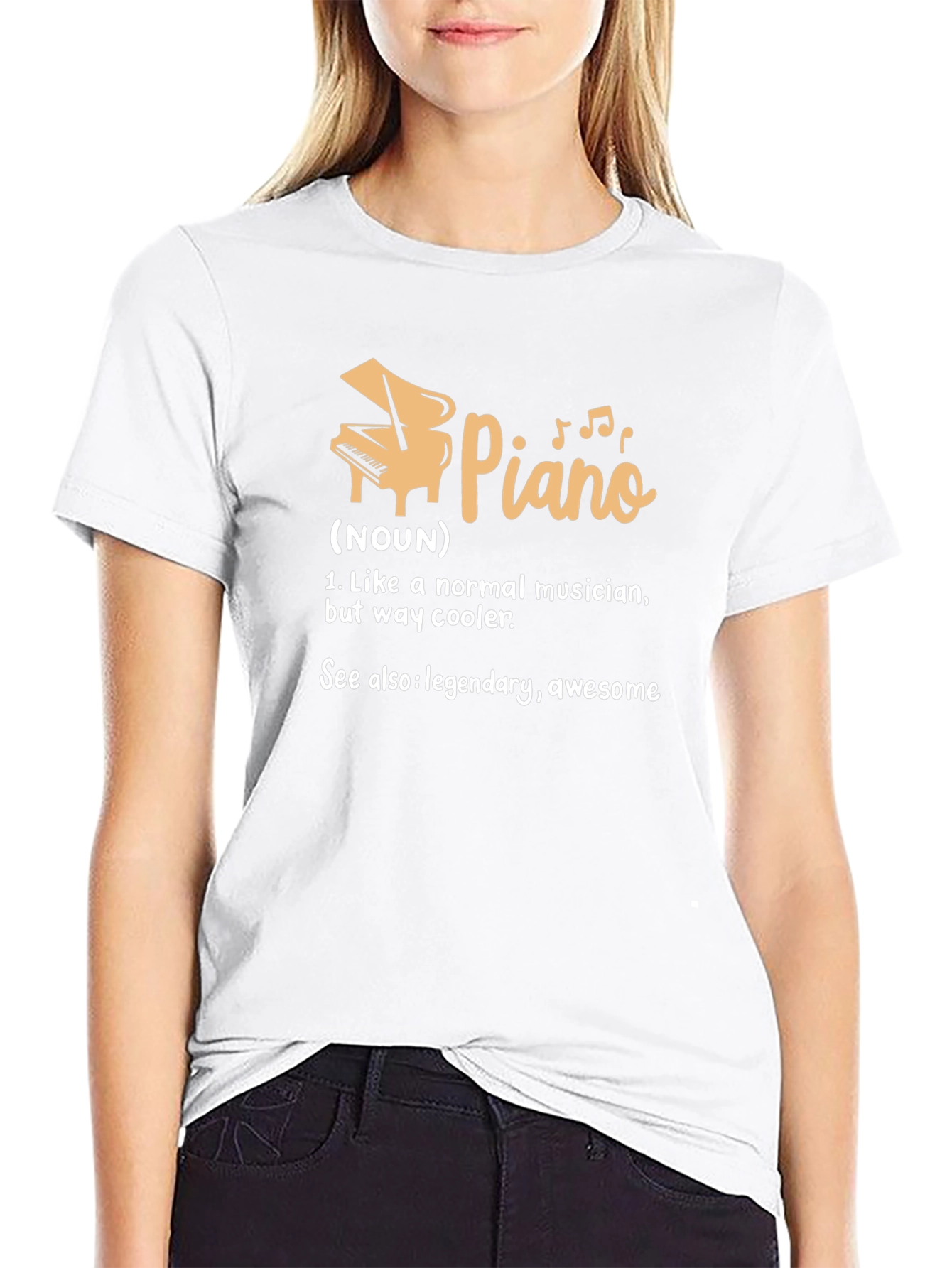 Piano Definition Graphic Tee - Musicians Cool Style
