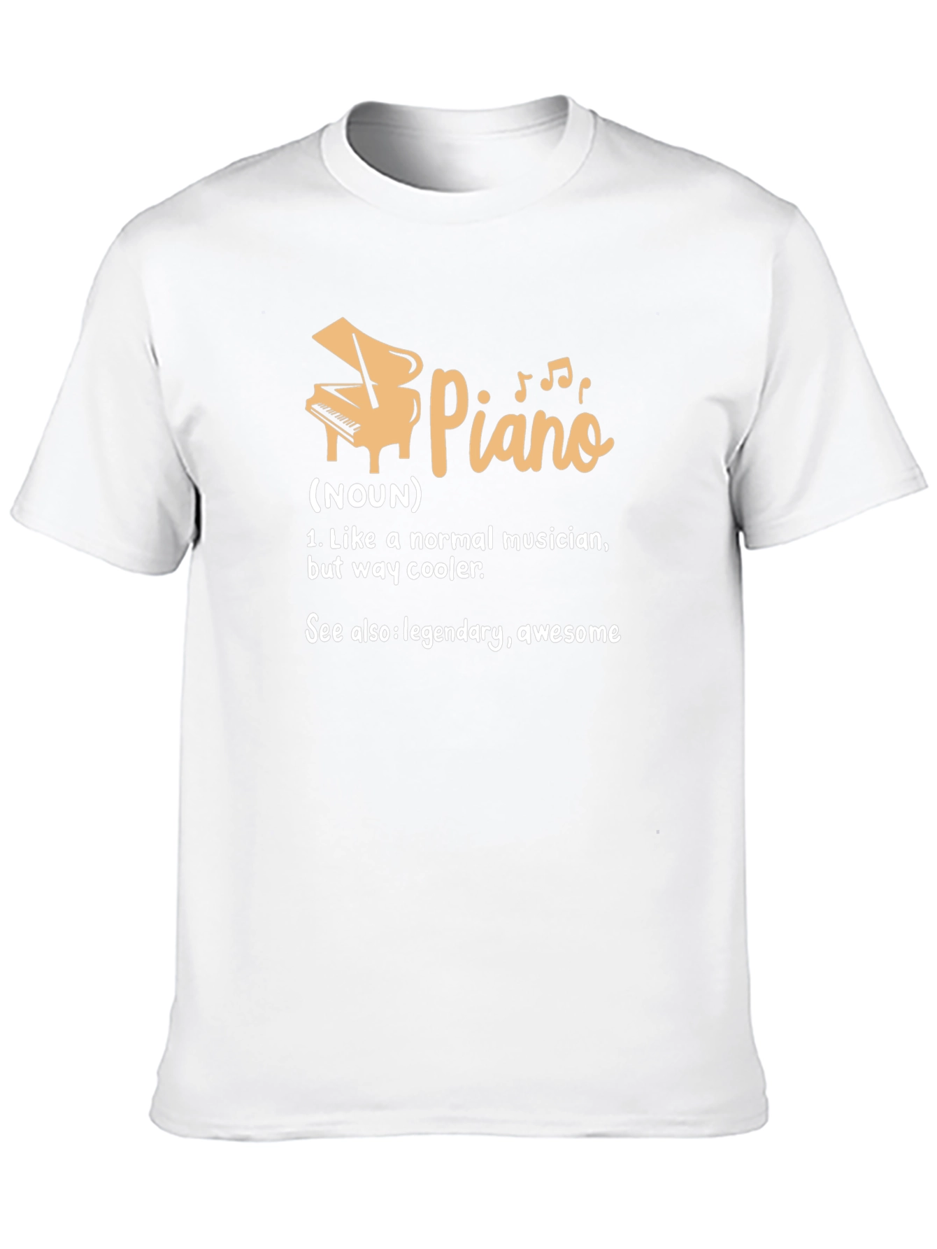 Piano Definition Graphic Tee - Musicians Cool Style