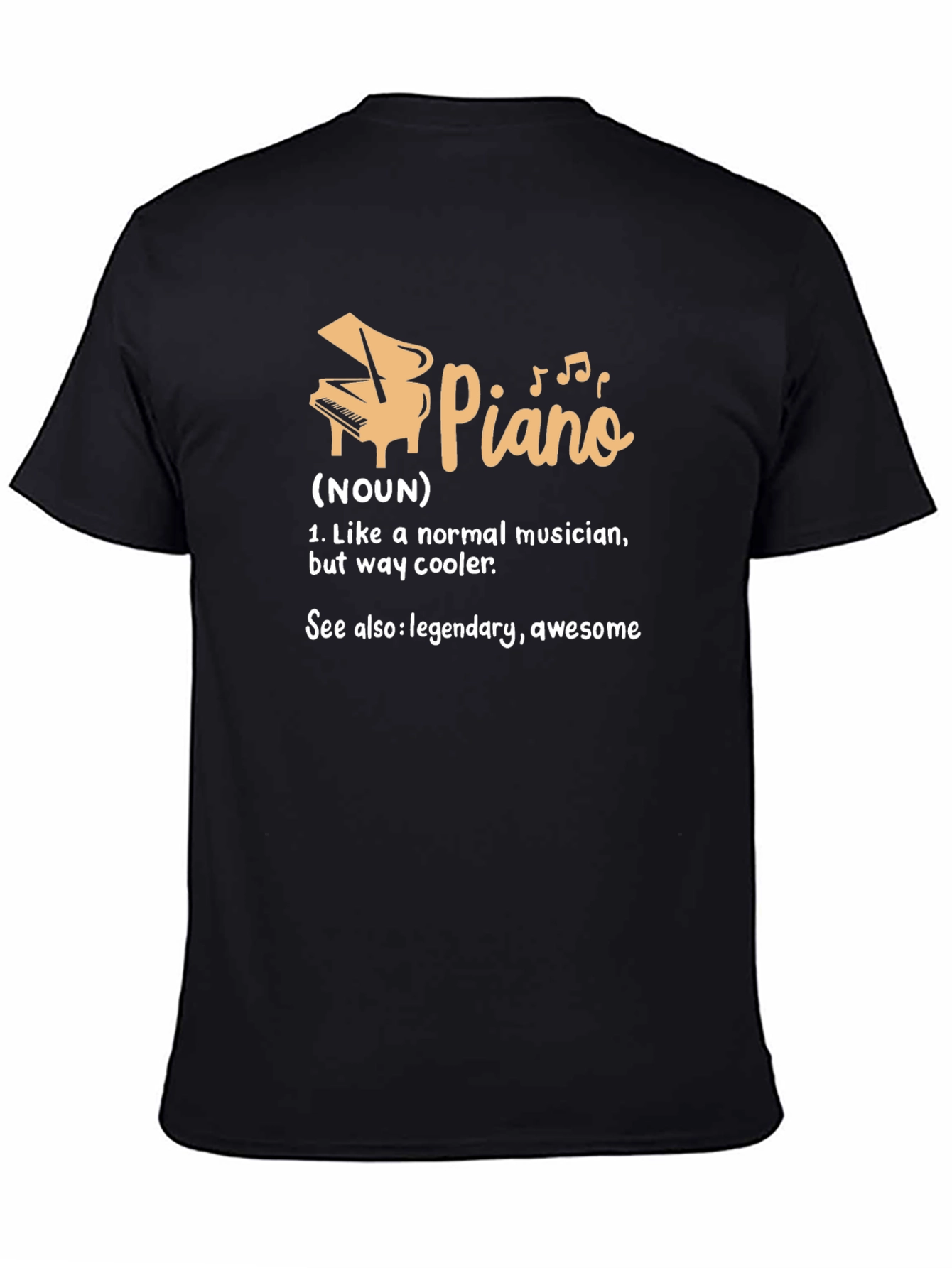 Piano Definition Graphic Tee - Musicians Cool Style