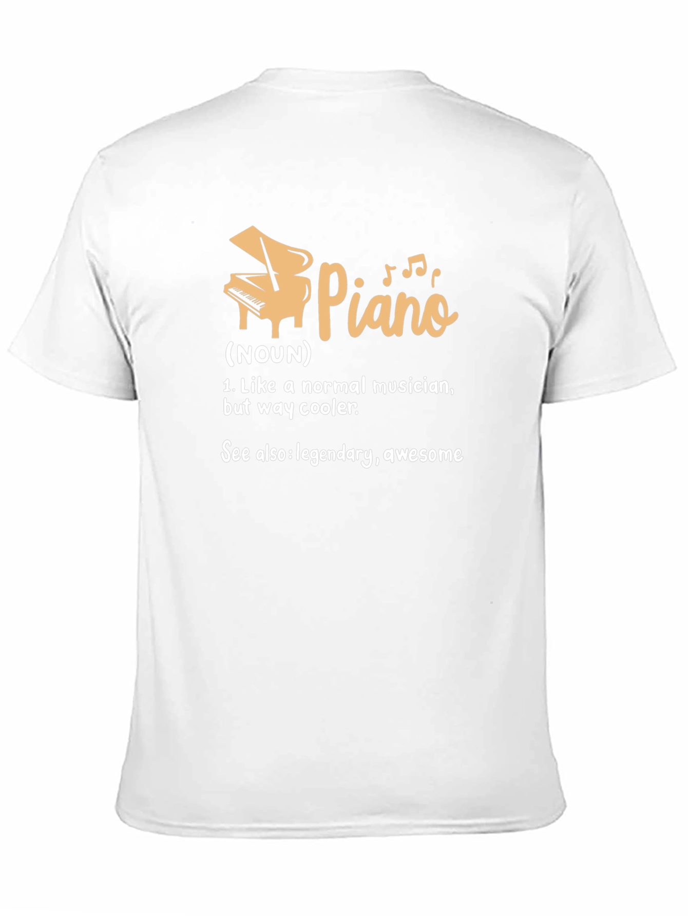 Piano Definition Graphic Tee - Musicians Cool Style