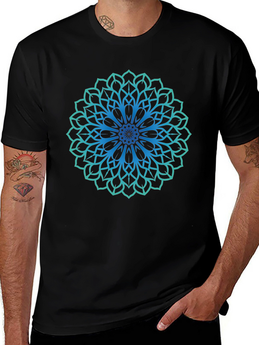 Mandala Graphic Print Black T-Shirt
