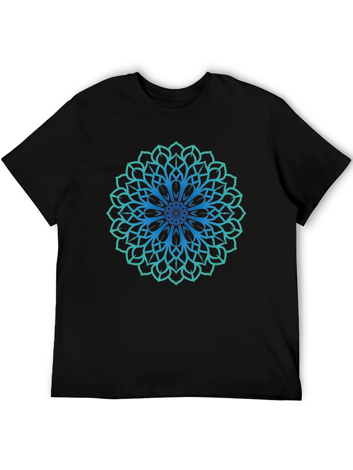 Mandala Graphic Print Black T-Shirt