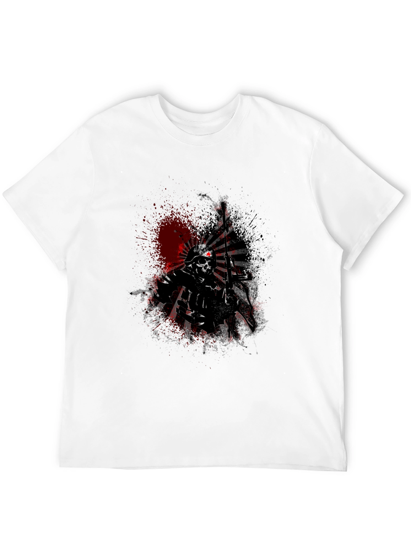Skull Soldier Graphic Tee - Black