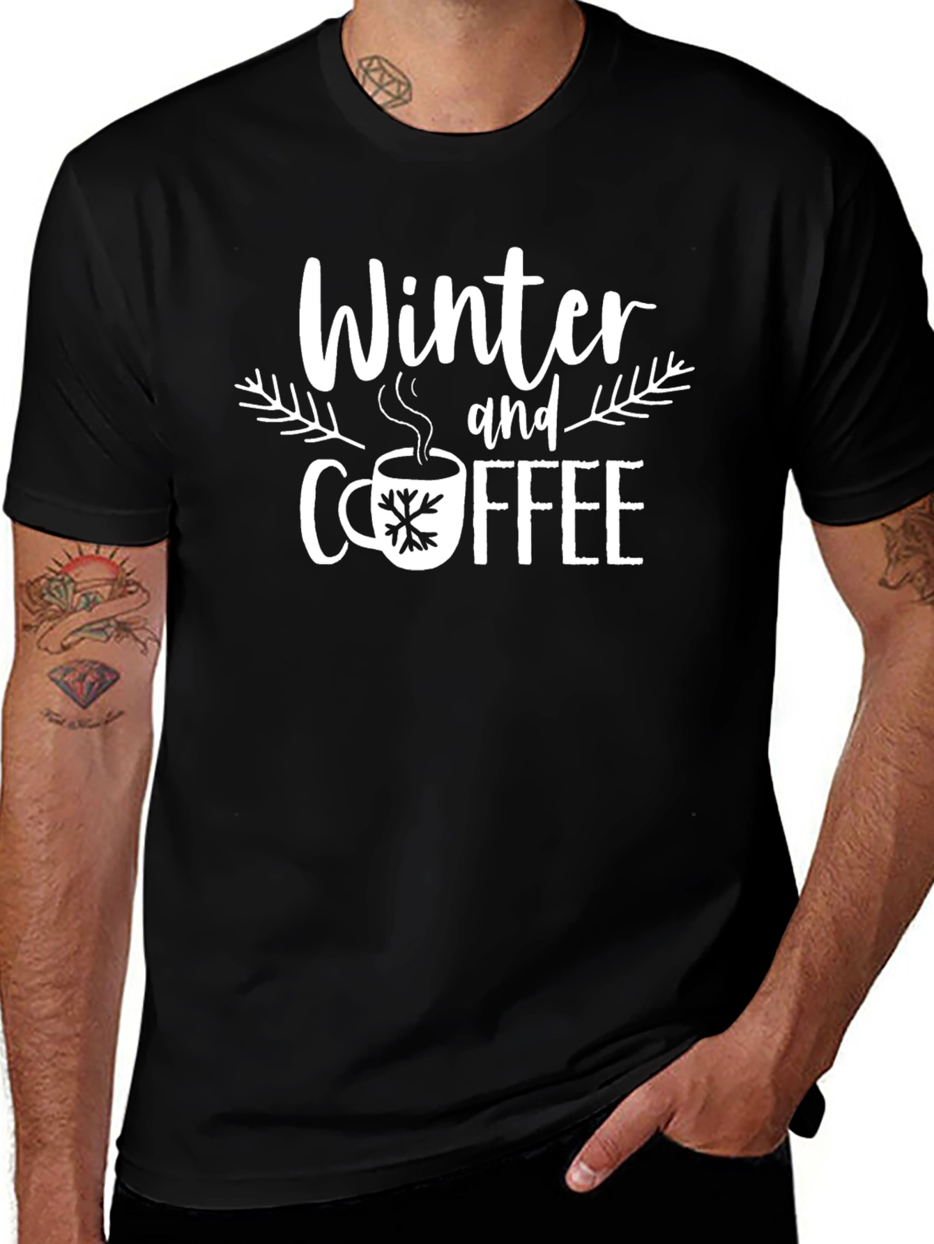 Winter and Coffee Graphic T-Shirt