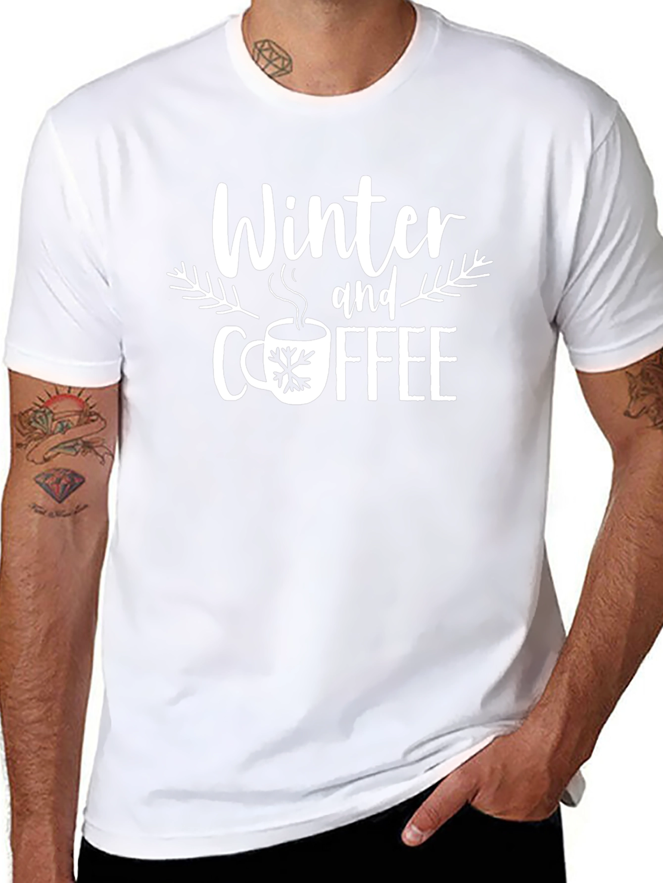 Winter and Coffee Graphic T-Shirt