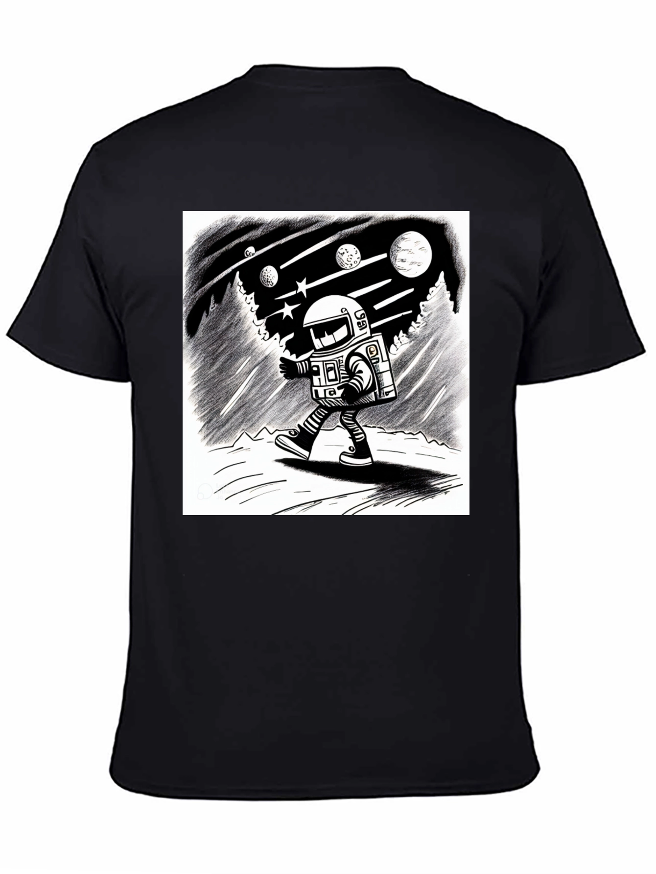 Astronaut Adventure Black T-Shirt