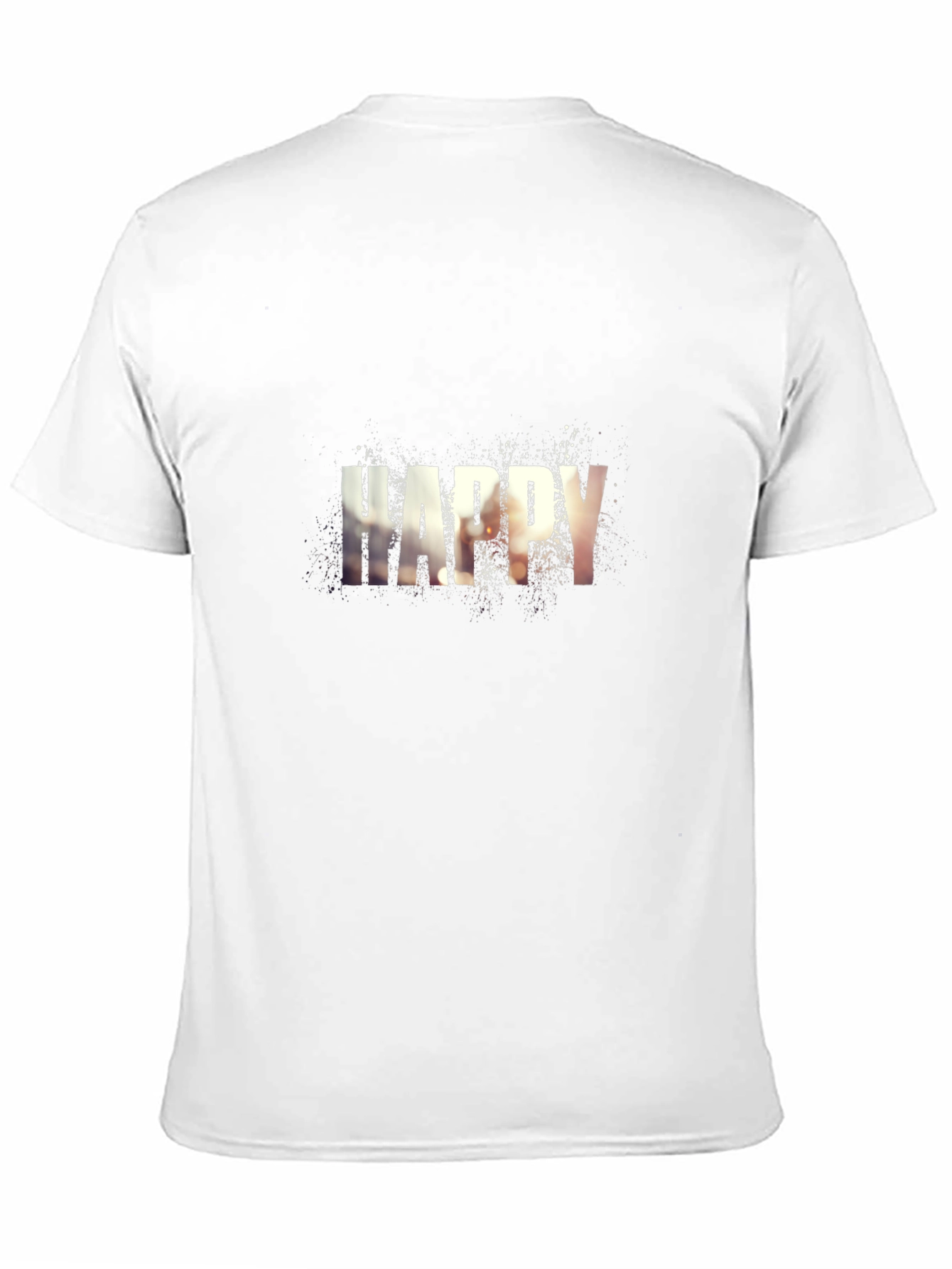 Happy Graphic Print Crew Neck T-Shirt