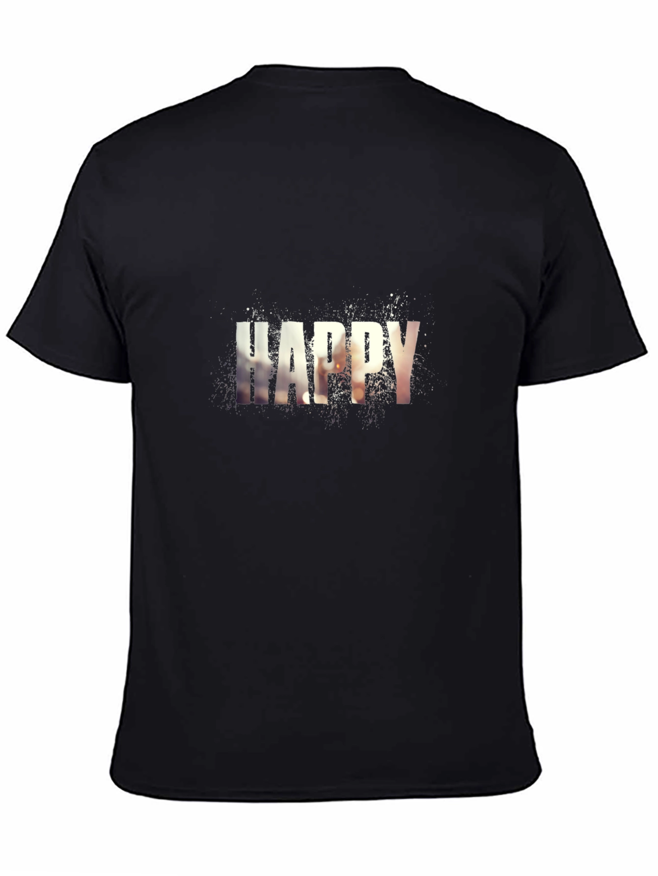 Happy Graphic Print Crew Neck T-Shirt