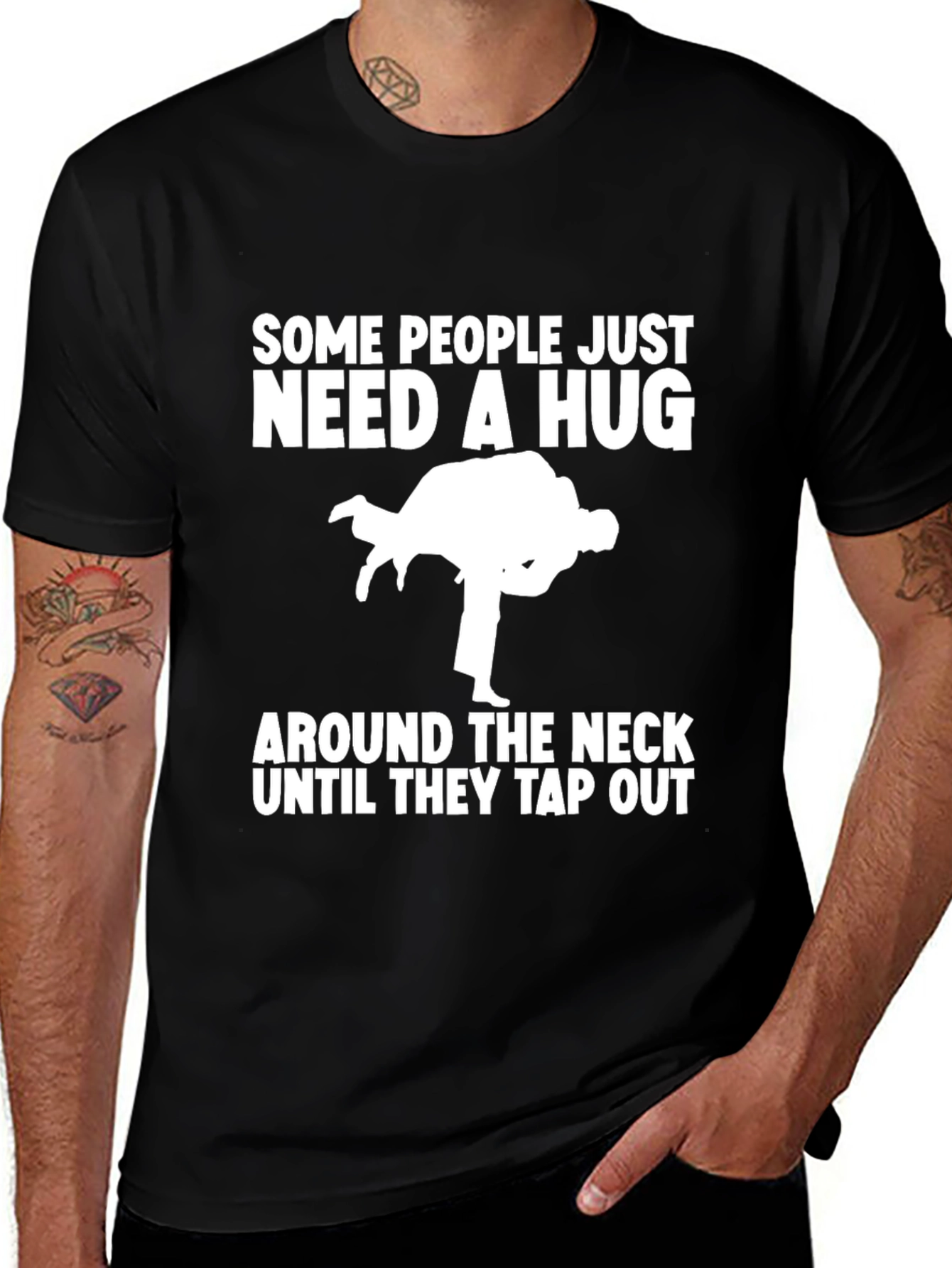 Funny Judo T-Shirt Hug Around The Neck