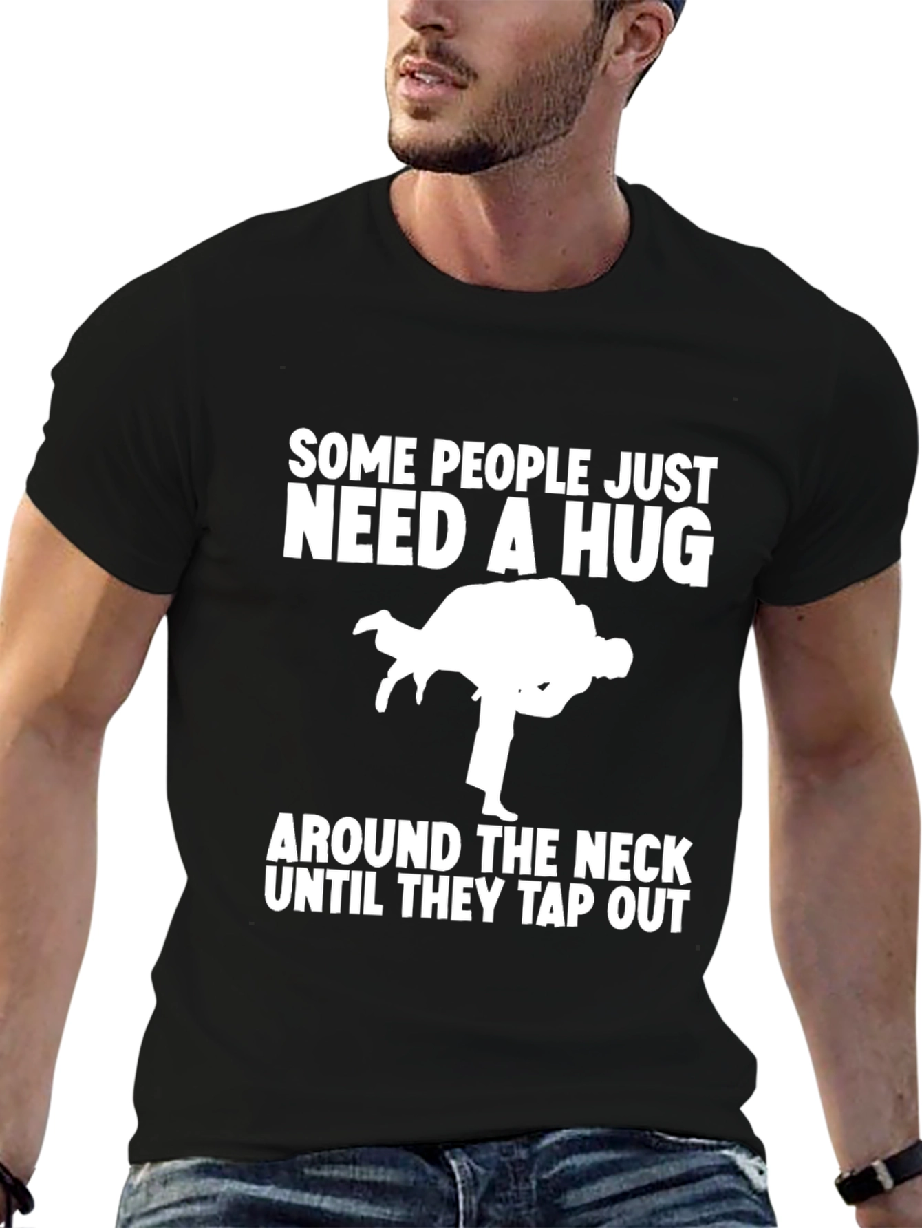 Funny Judo T-Shirt Hug Around The Neck
