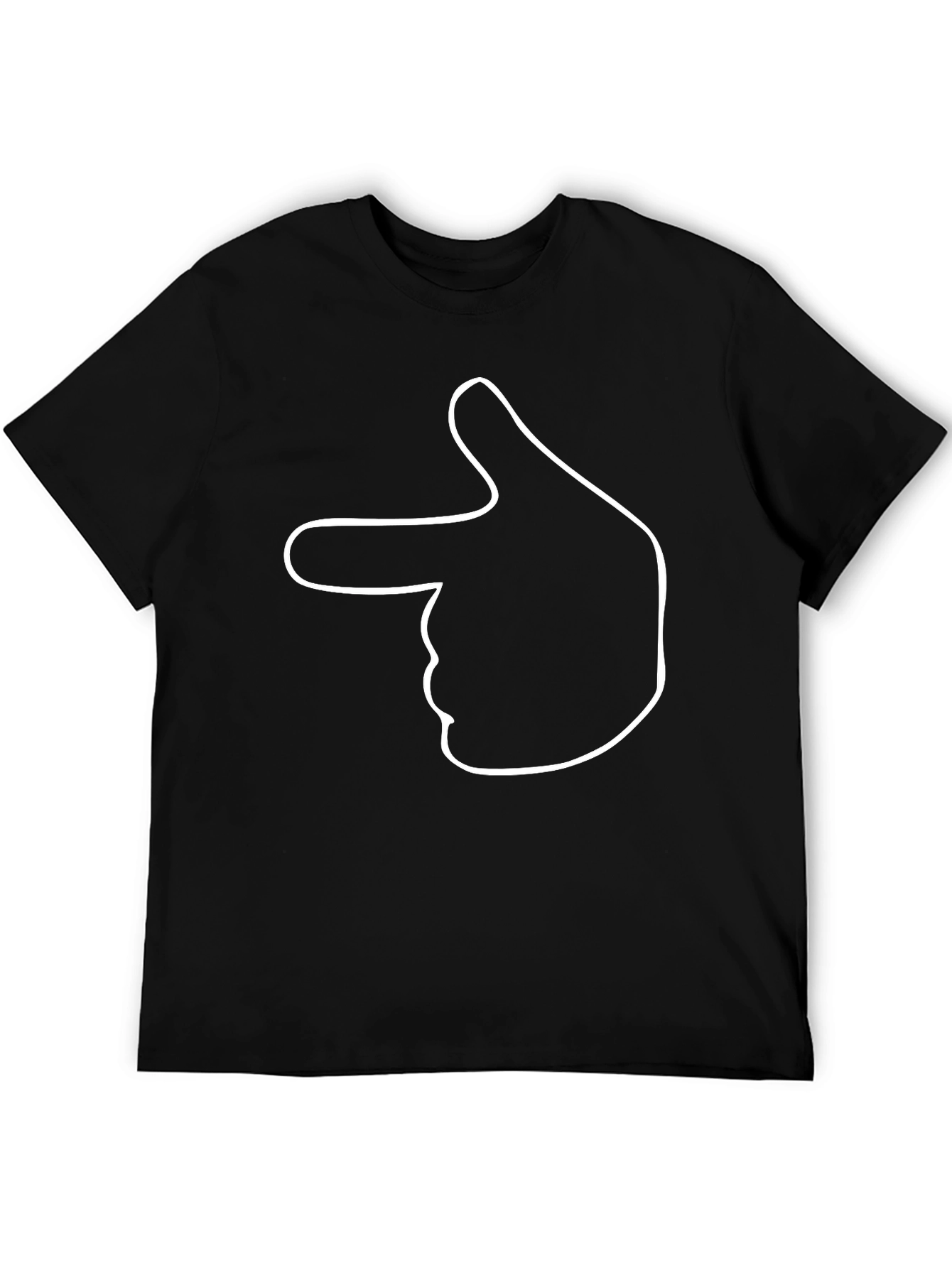 Pointing Hand Graphic Black T-Shirt