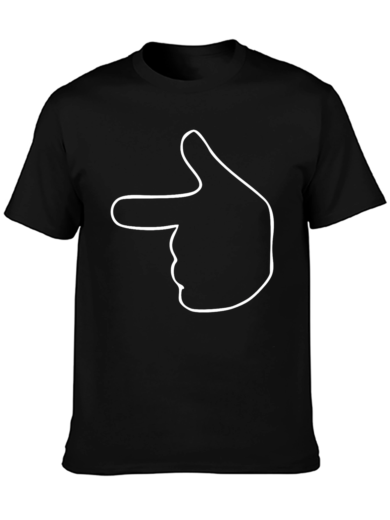Pointing Hand Graphic Black T-Shirt