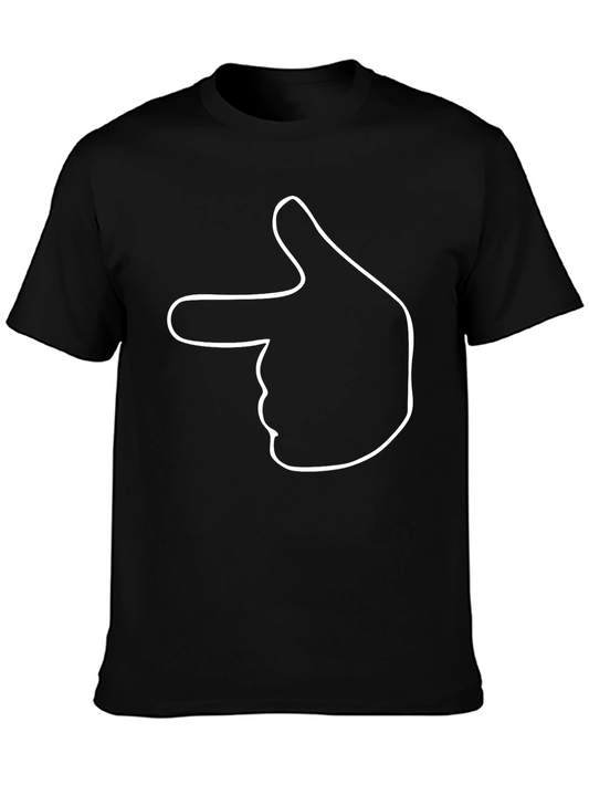 Pointing Hand Graphic Black T-Shirt