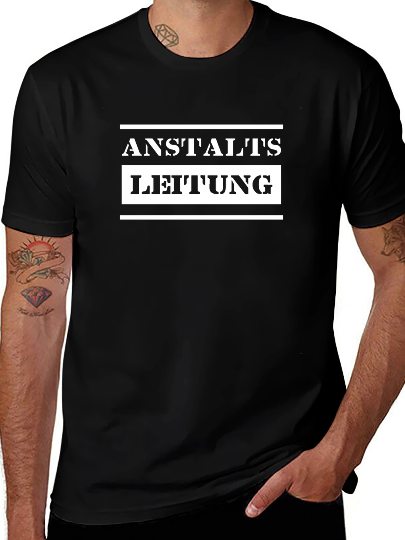 Anstaltsleitung Graphic T-Shirt - Black Cotton Tee