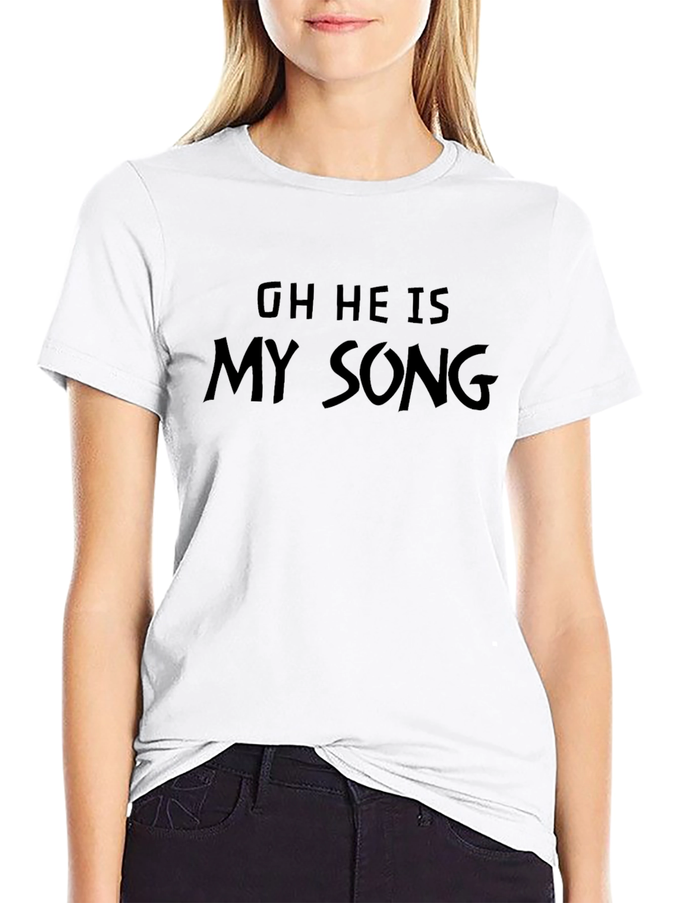 Oh He Is My Song Black Graphic Tee