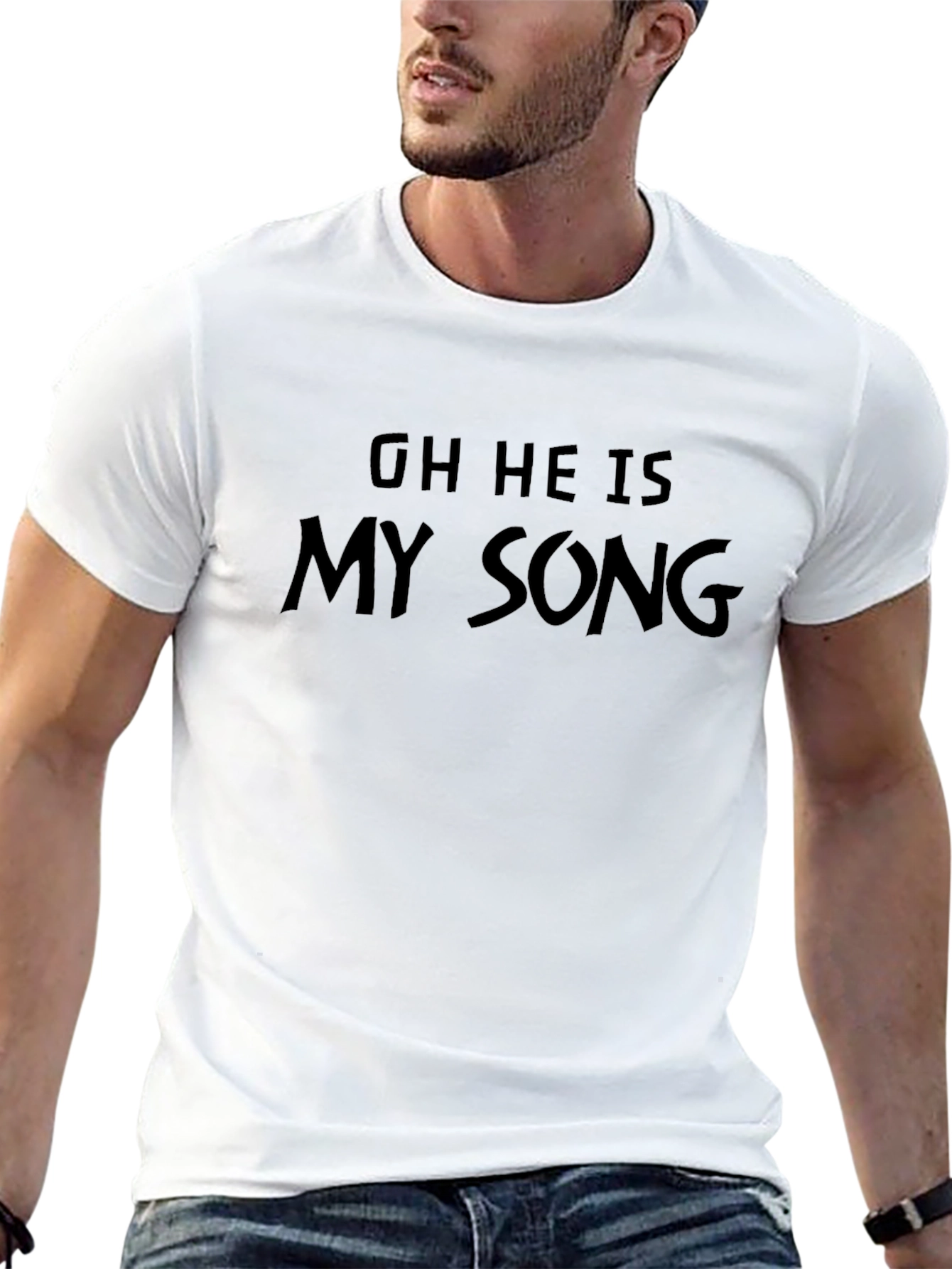 Oh He Is My Song Black Graphic Tee
