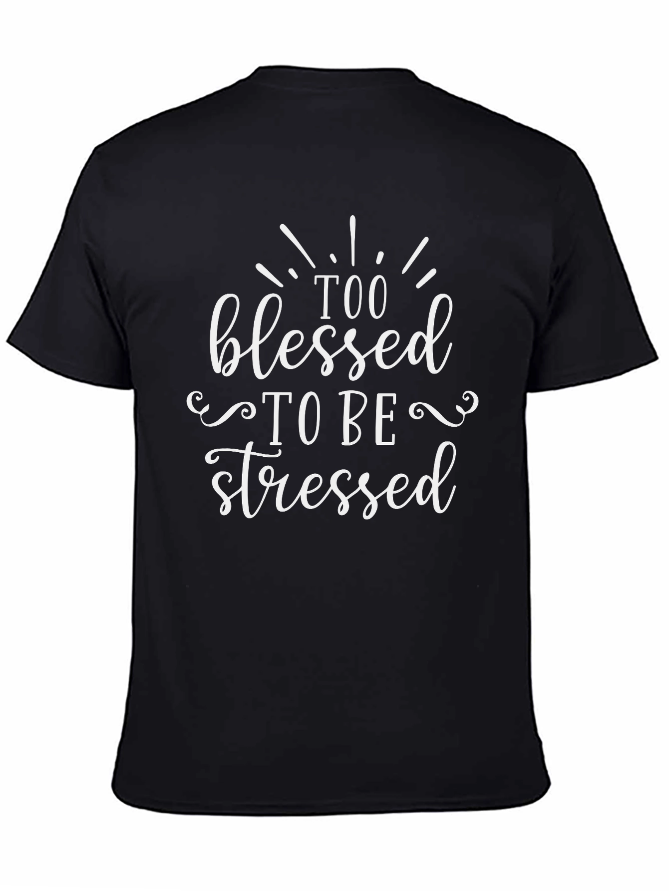Blessed Stressed Black Graphic Tee