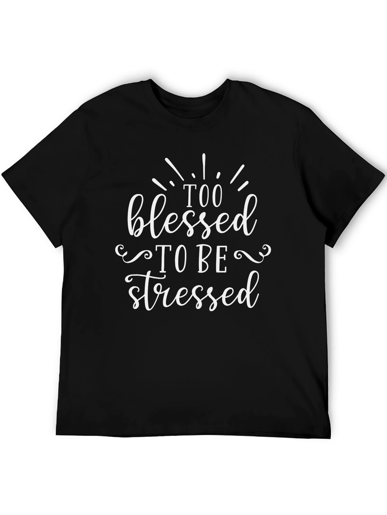 Blessed Stressed Black Graphic Tee