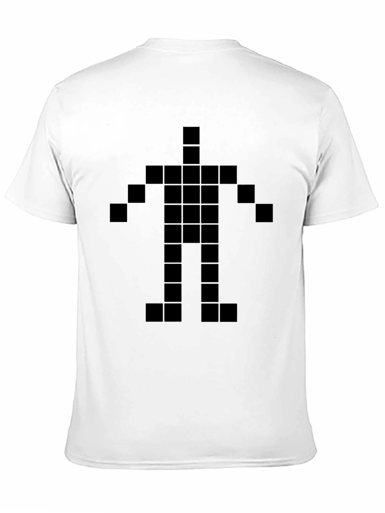 Pixelated Man Graphic Black T-Shirt