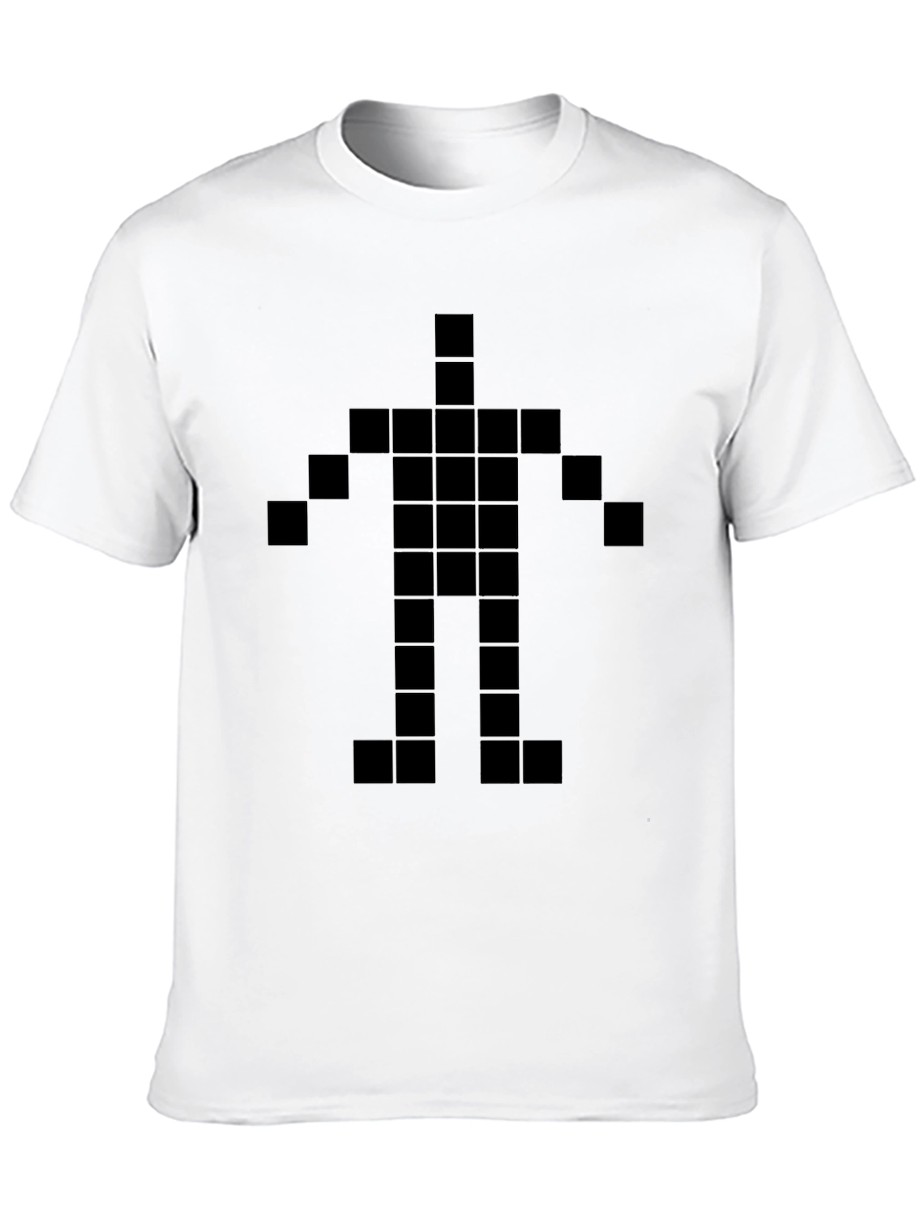 Pixelated Man Graphic Black T-Shirt
