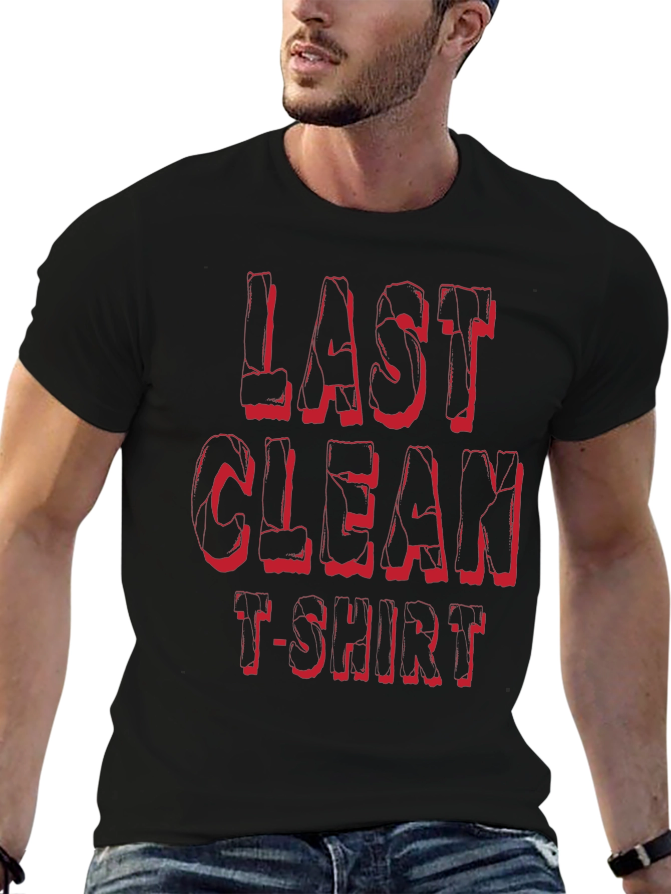 Last Clean T-Shirt Graphic Tee - Black