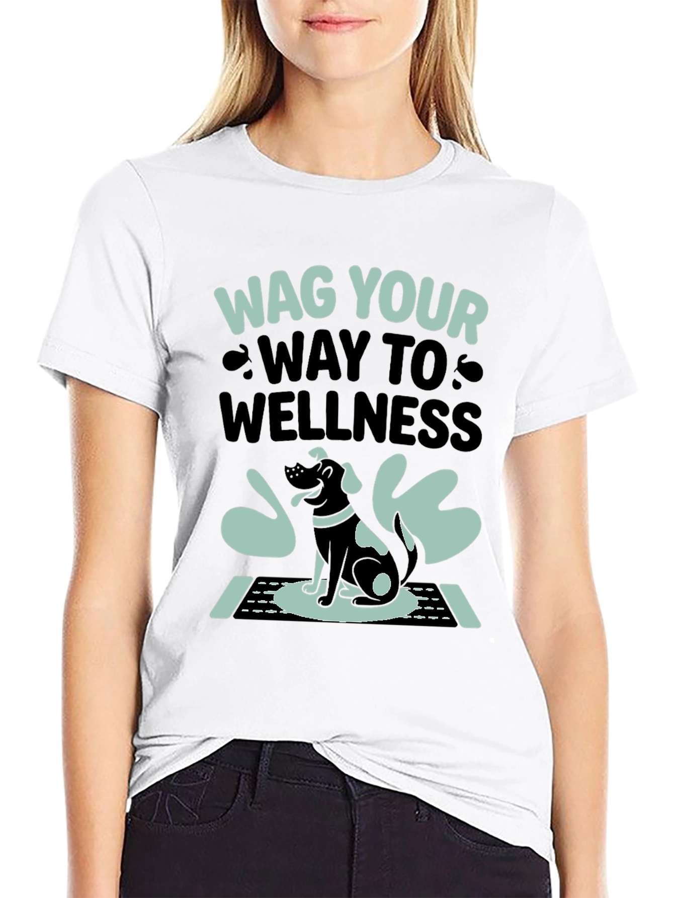 Wag Your Way to Wellness T-Shirt - Black