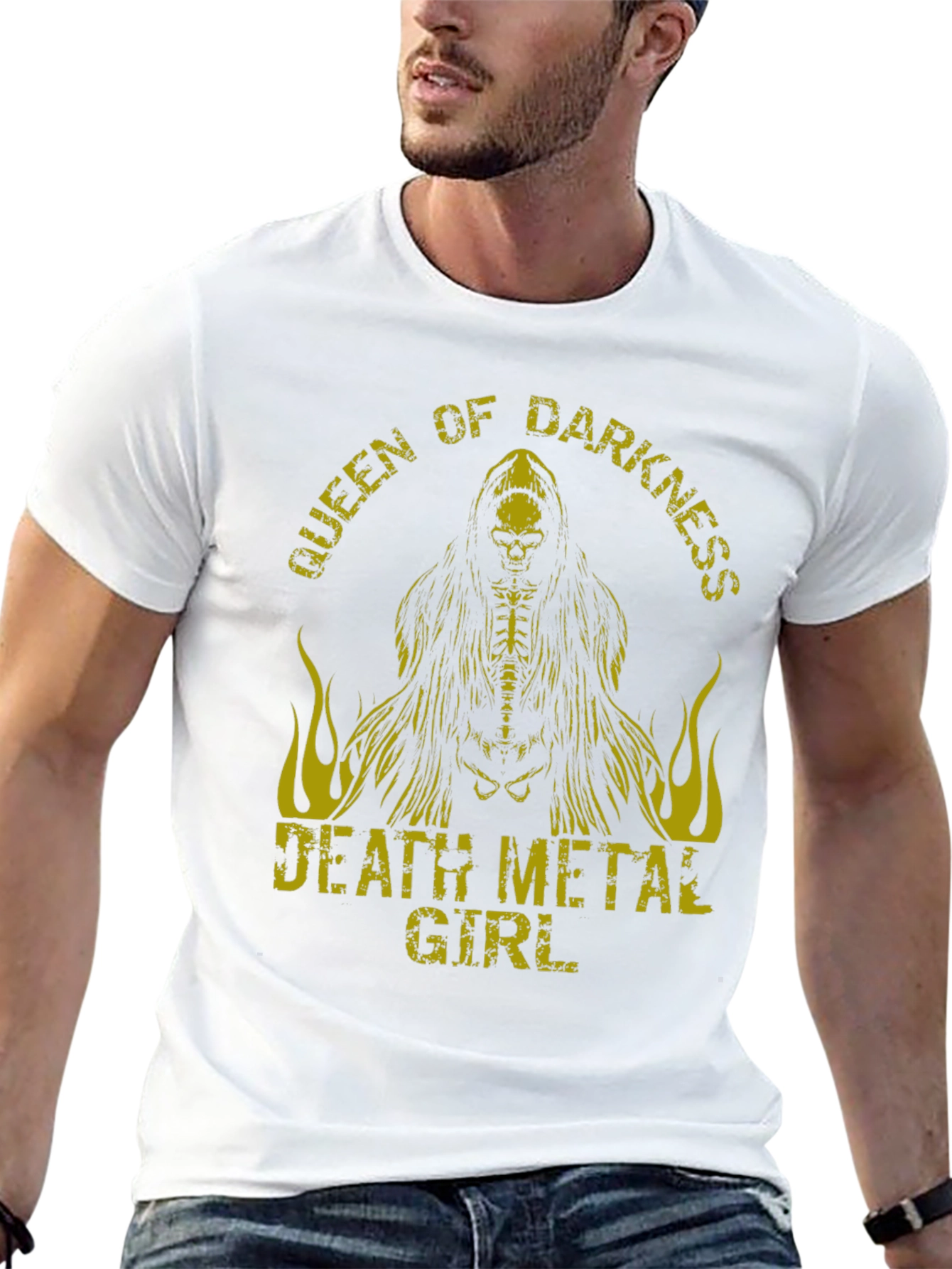 Queen of Darkness Death Metal Girl Graphic Tee