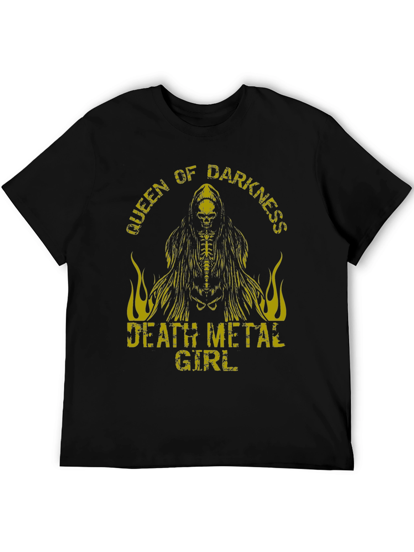 Queen of Darkness Death Metal Girl Graphic Tee