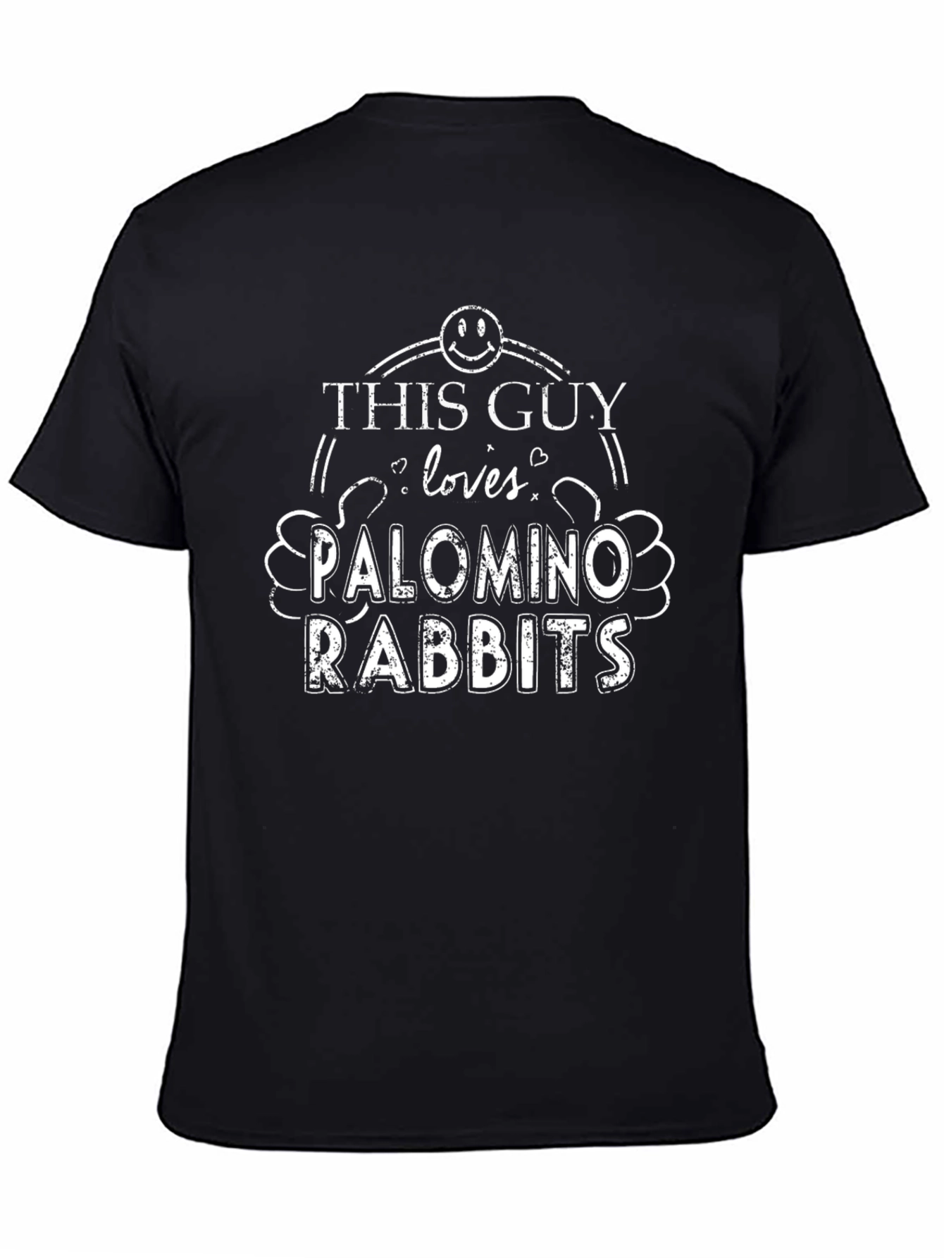 Palomino Rabbits Lover T-Shirt Black Graphic Tee