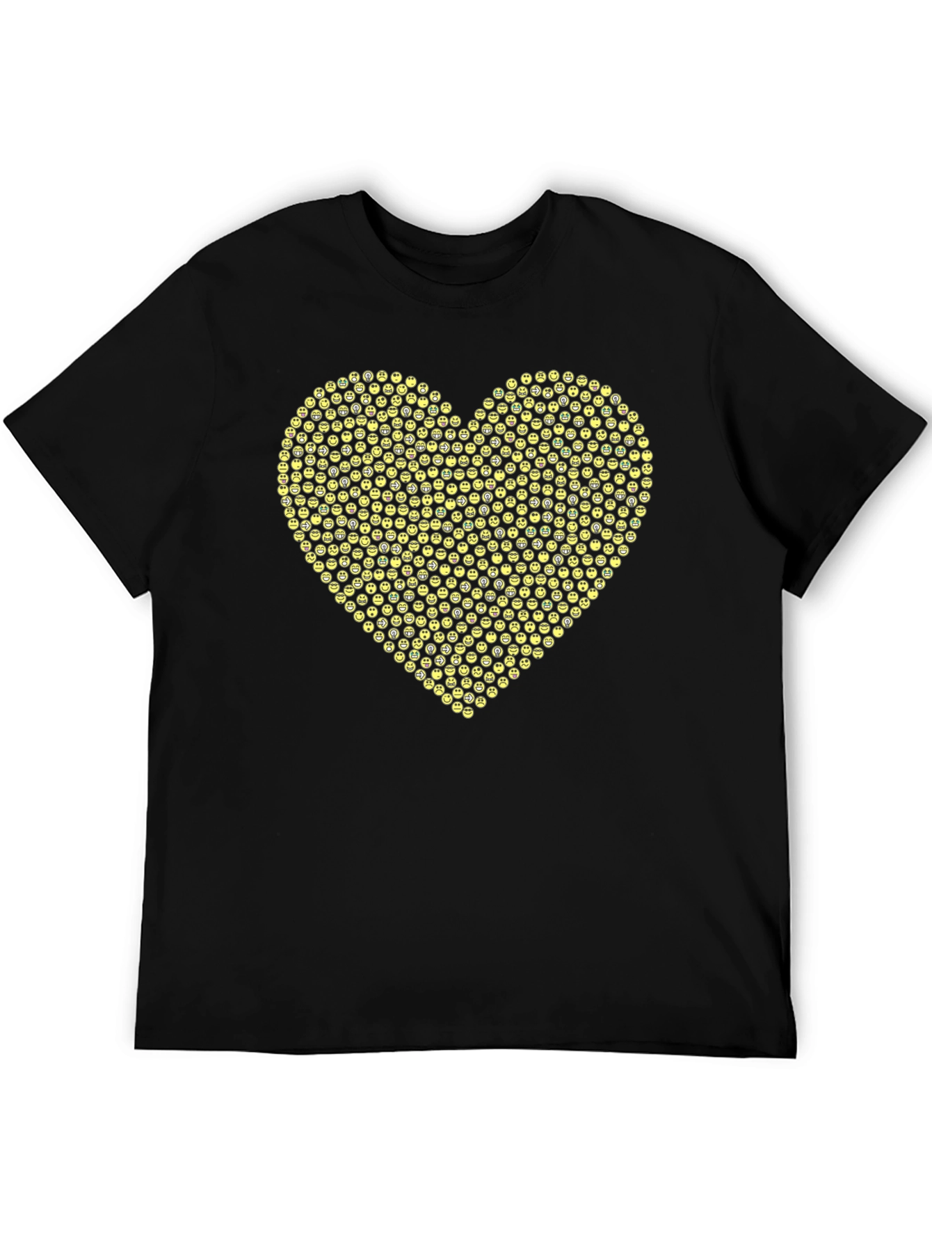 Emoji Heart Graphic Black Tee