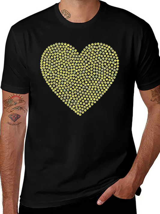 Emoji Heart Graphic Black Tee