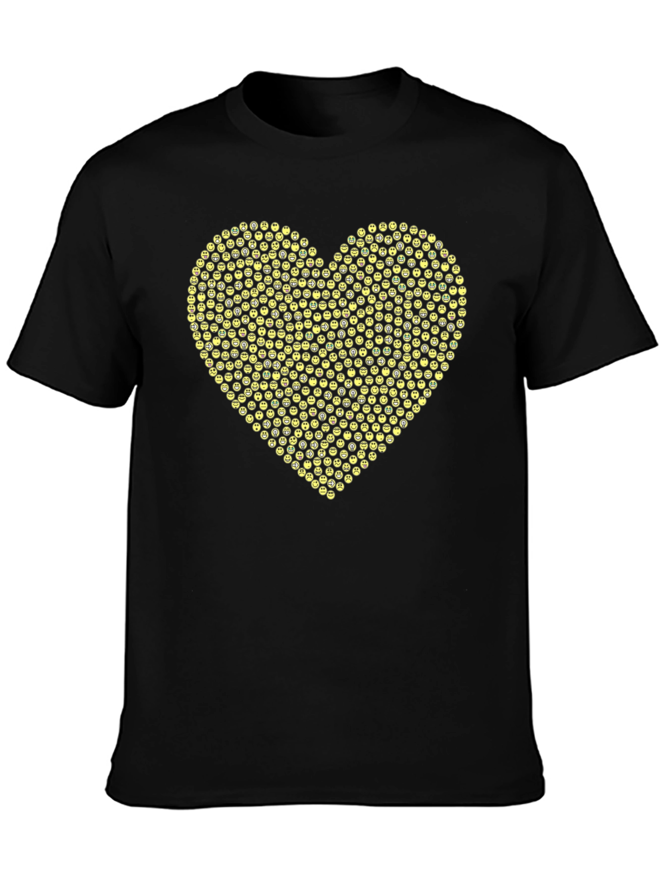 Emoji Heart Graphic Black Tee