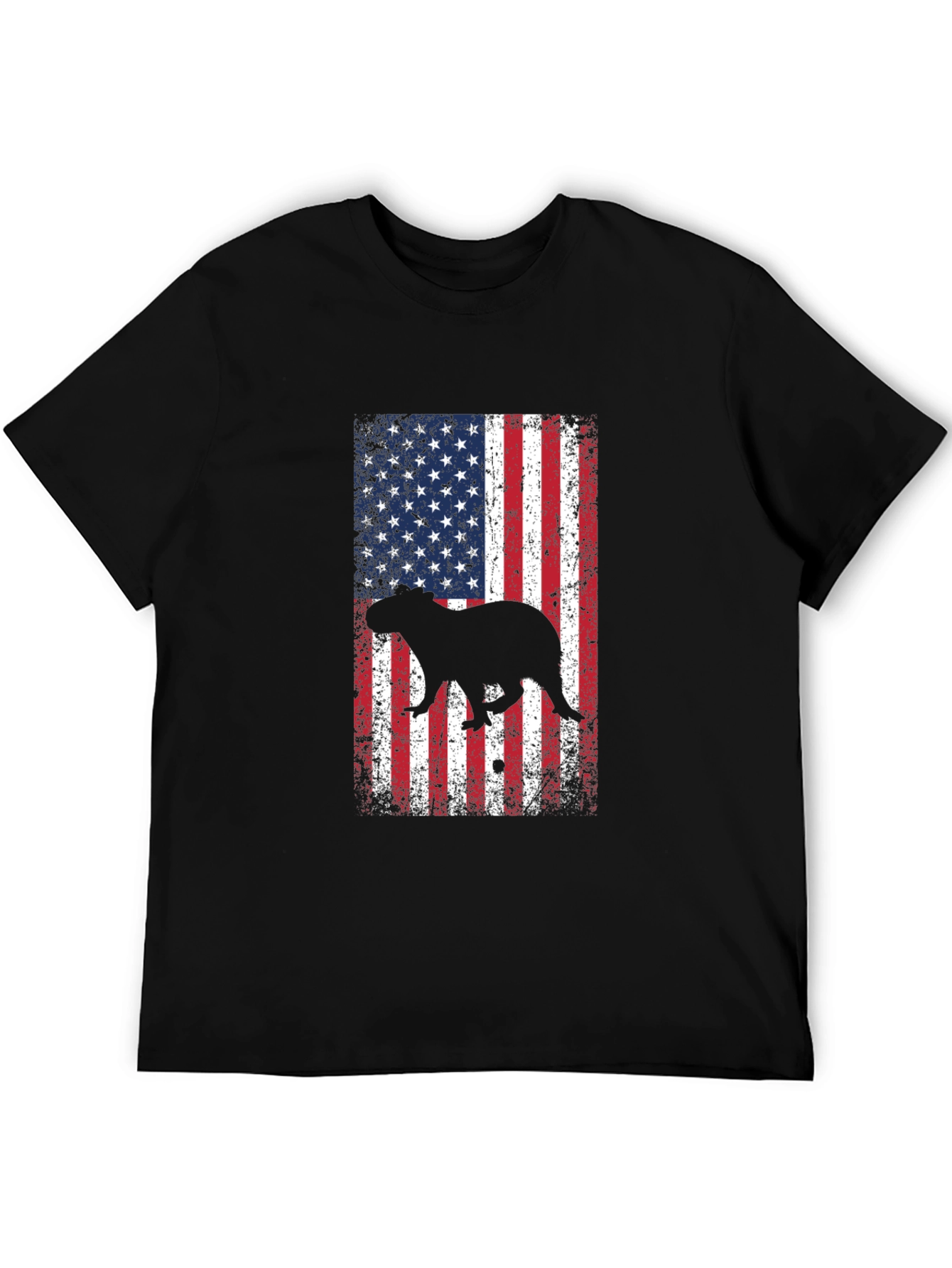 Capybara USA Flag Graphic Tee